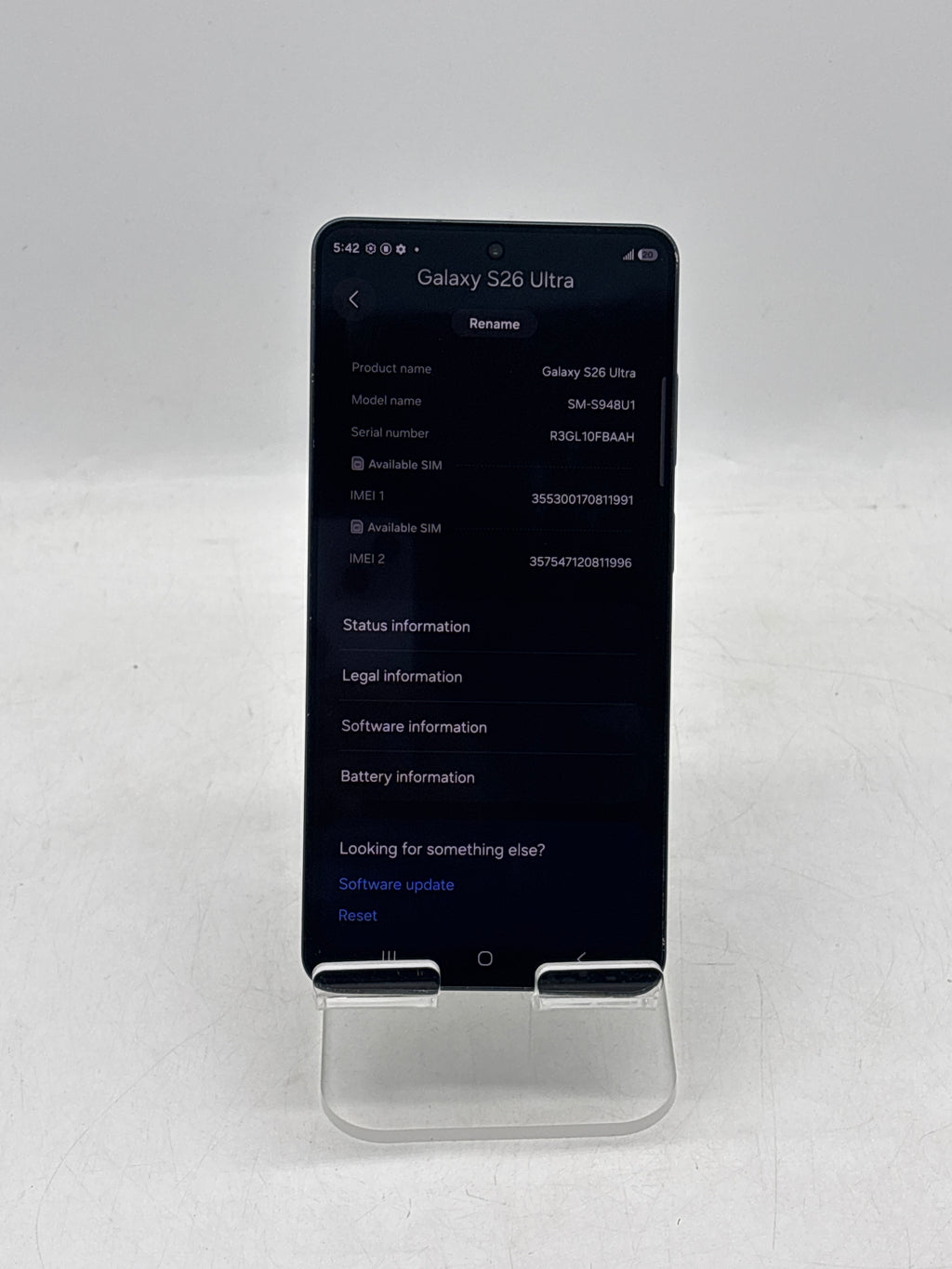 Samsung Galaxy S26 Ultra SM-S948U1 16GB RAM 1TB Unlocked Black - Used