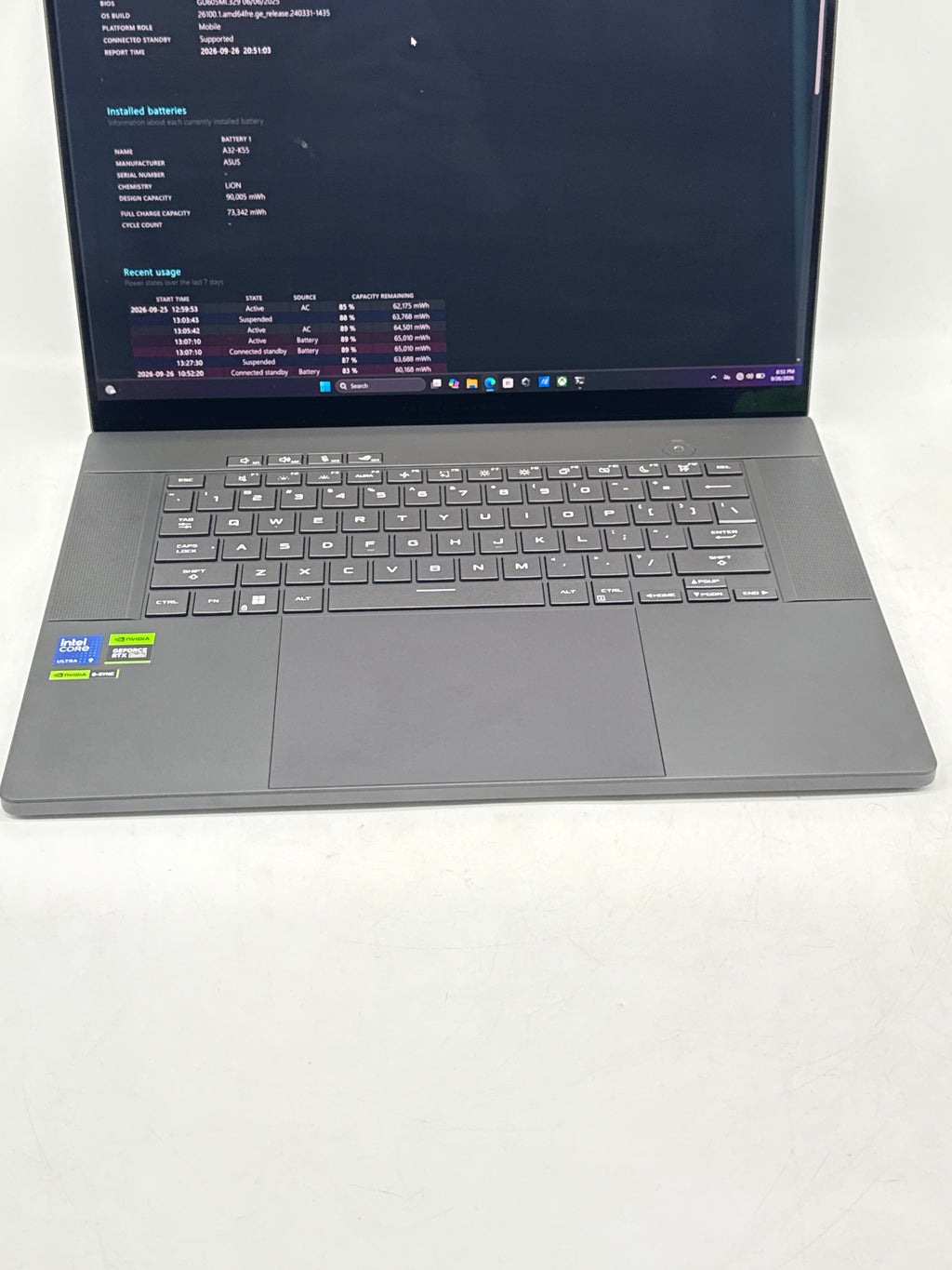 Asus ROG Zephyrus G16 GU605MI Ultra 9 185H 16GB 1TB RTX 4070 - Used