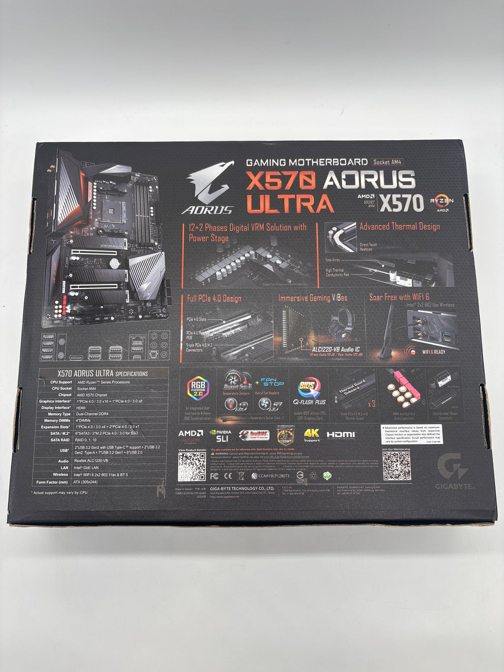 GIGABYTE AORUS X570 Ultra AM4 ATX Gaming Motherboard Black - New in Box