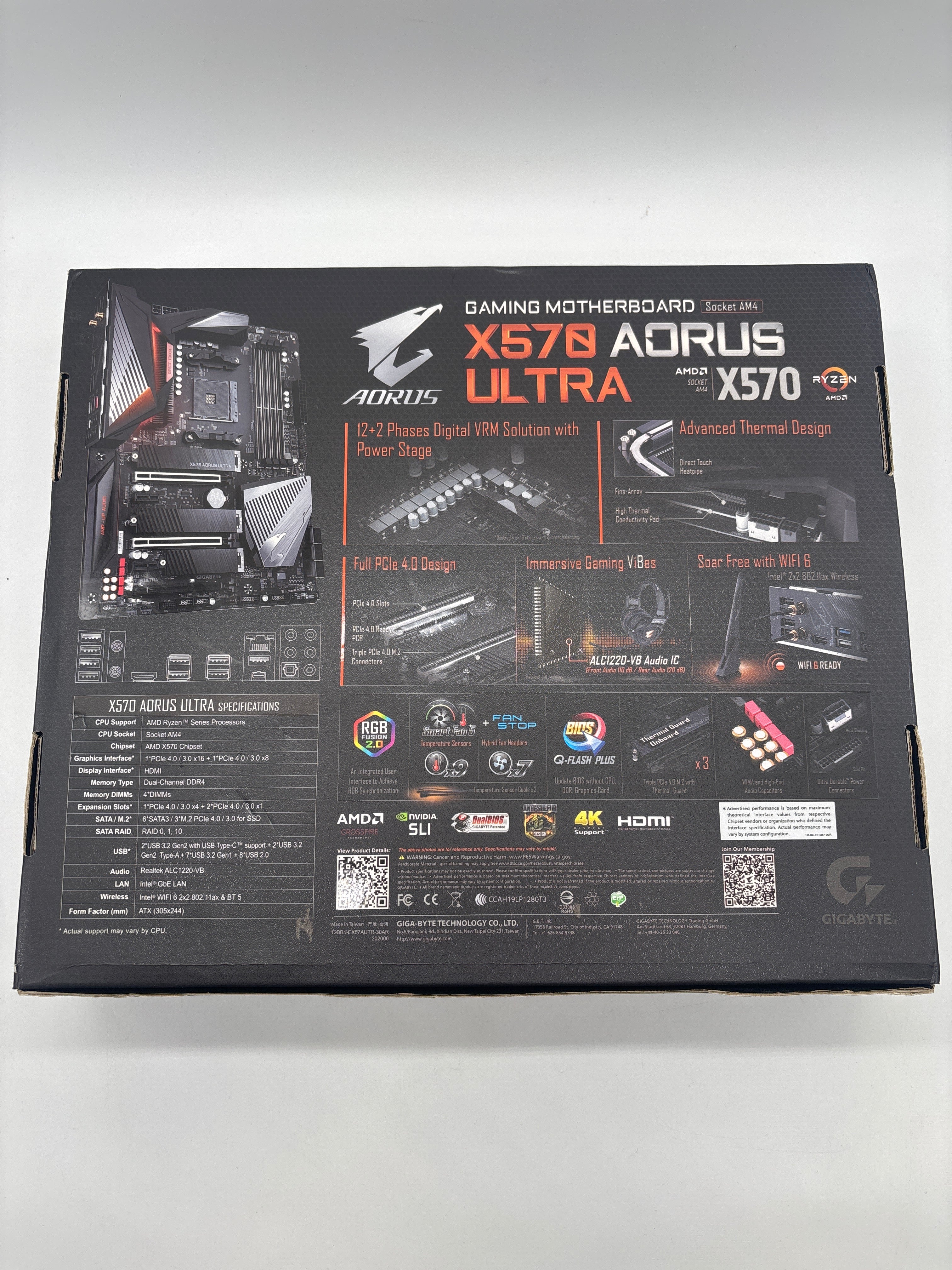 GIGABYTE AORUS X570 Ultra AM4 ATX Gaming Motherboard Black - New in Box