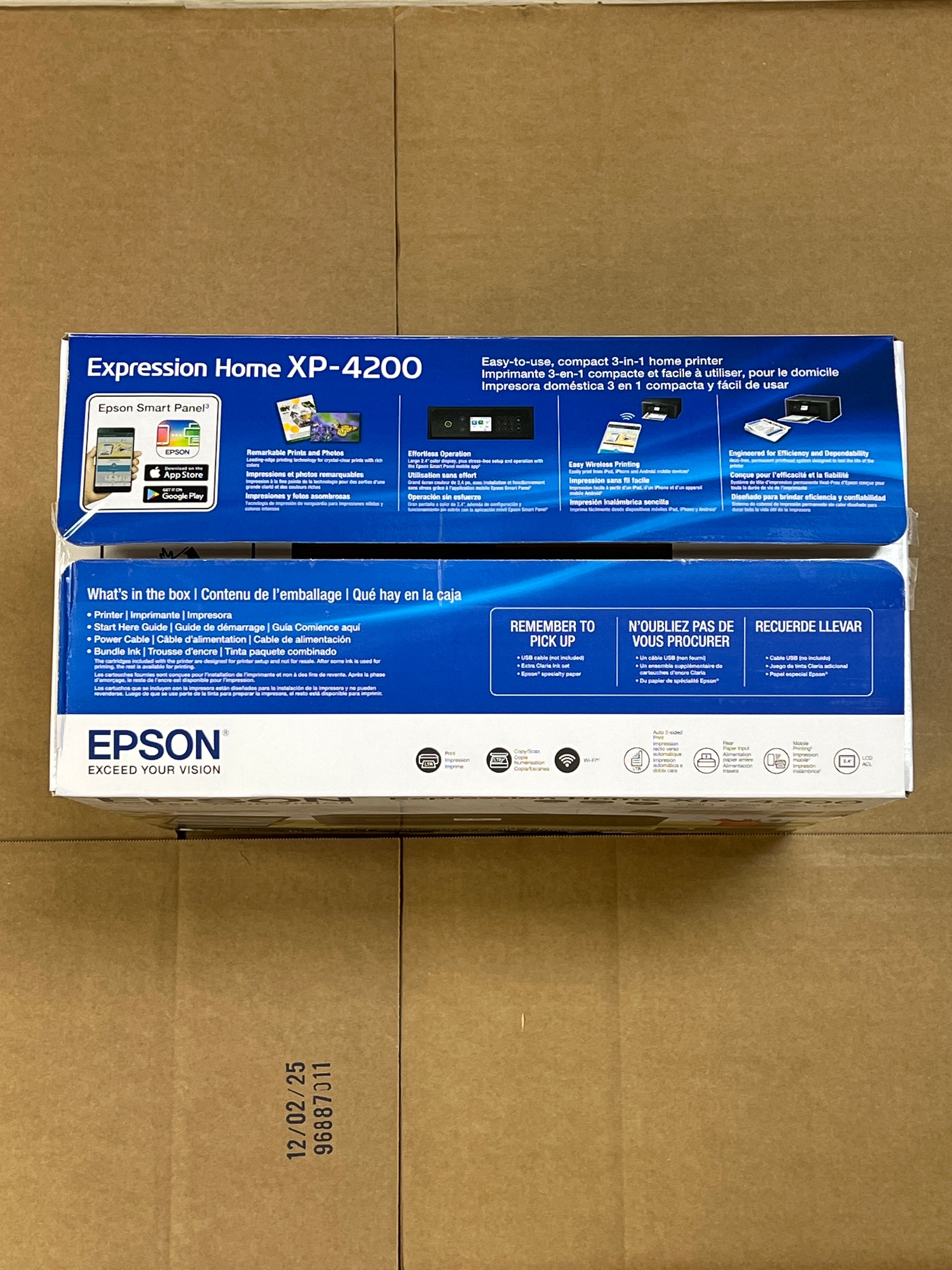 Epson Expression Home XP-4200 All-in-One Inkjet Printer - New In Box