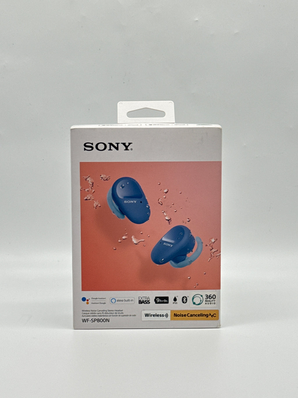 Sony WF-SP800N True Wireless Sport Earbuds Blue With Box - Used