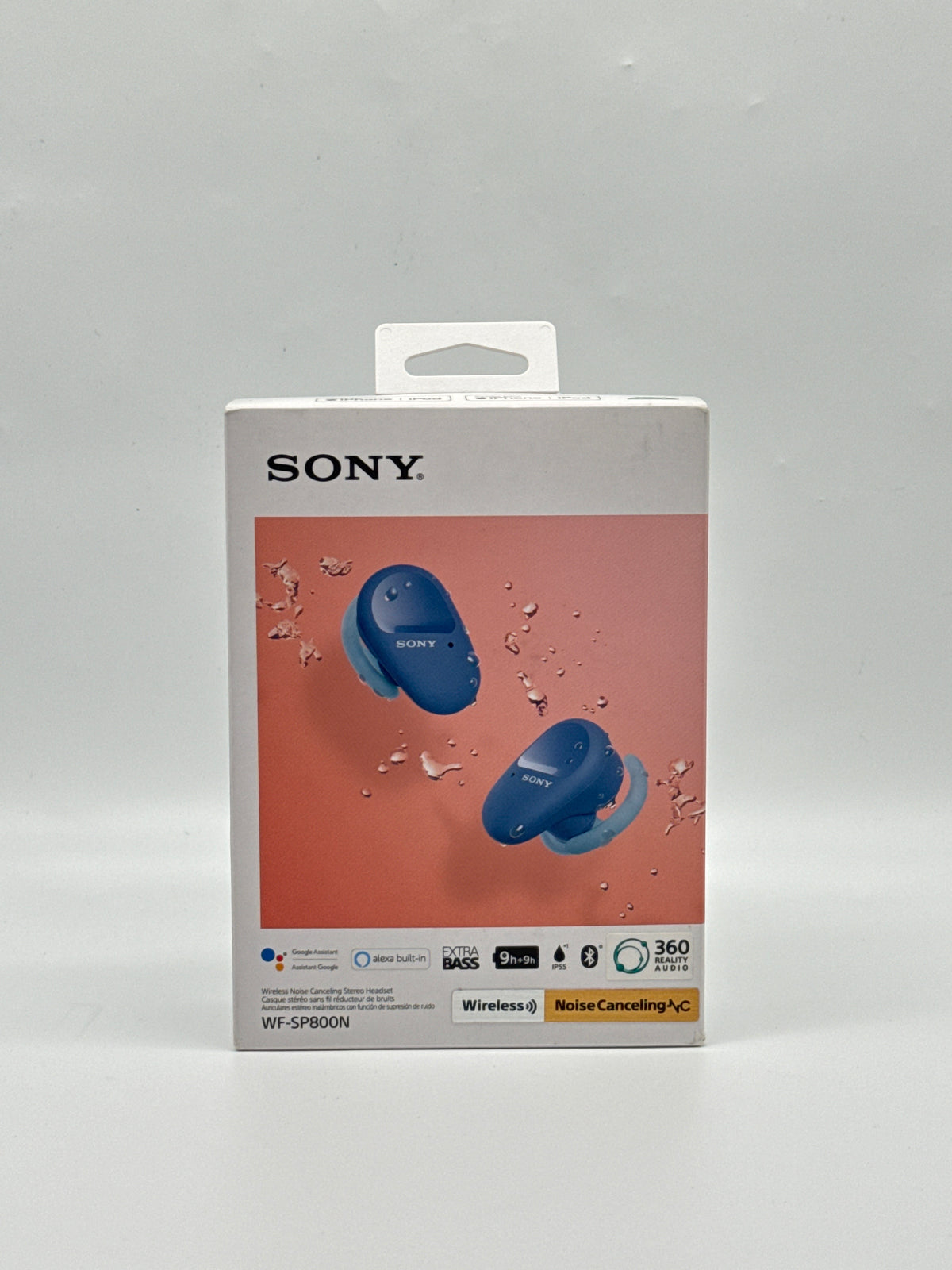 Sony WF-SP800N True Wireless Sport Earbuds Blue With Box - Used