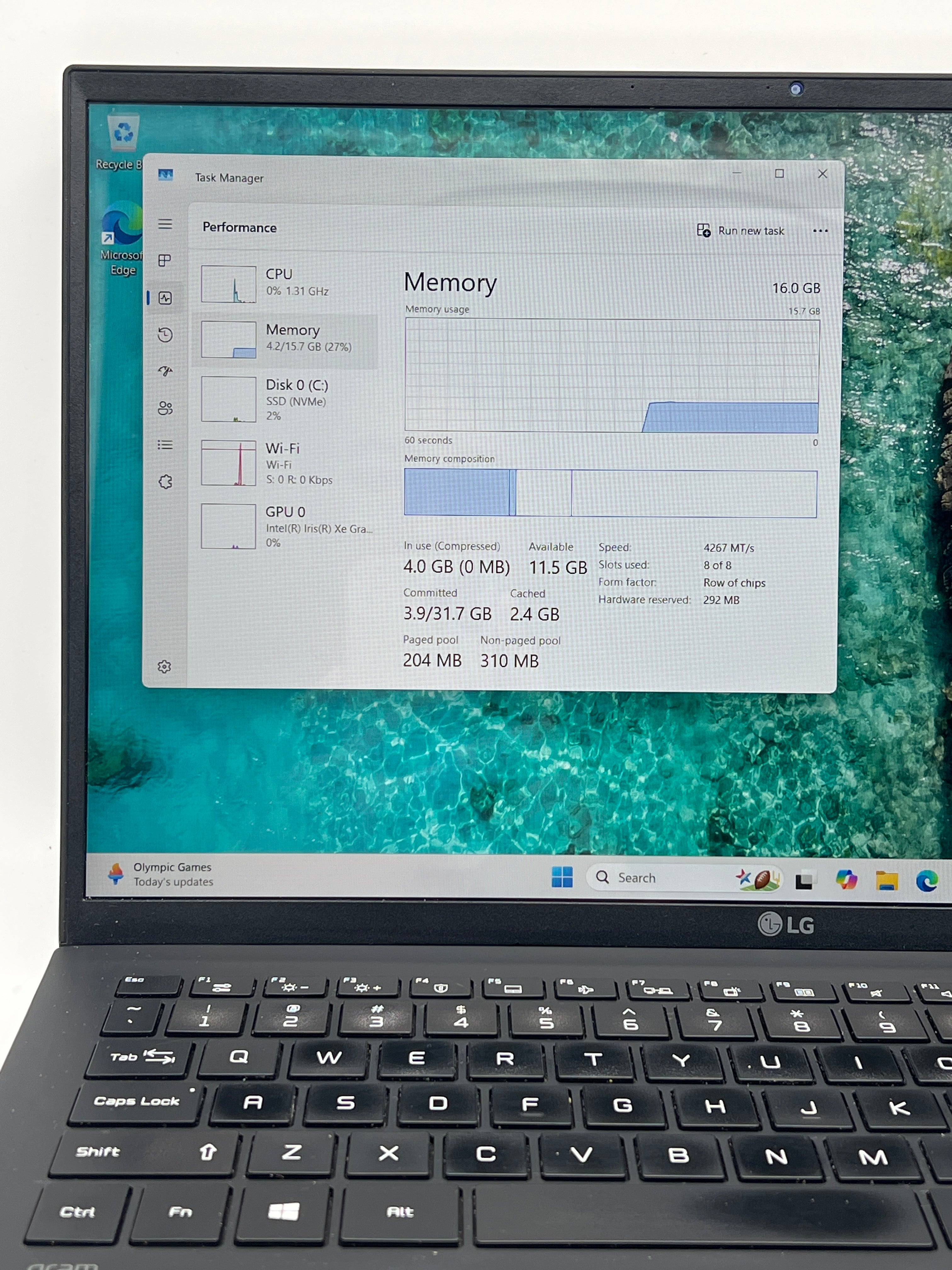 LG Gram 15.6 inch i7-1195G7 16GB RAM 1TB SSD - Used