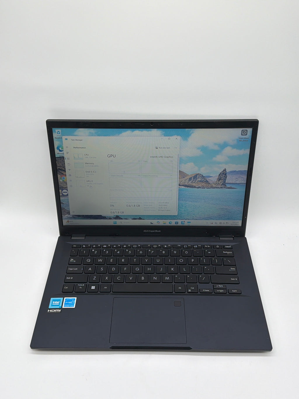 Asus ExpertBook 14 B1402CG 14 Inch Intel N100 4GB RAM 128GB SSD Blue Used