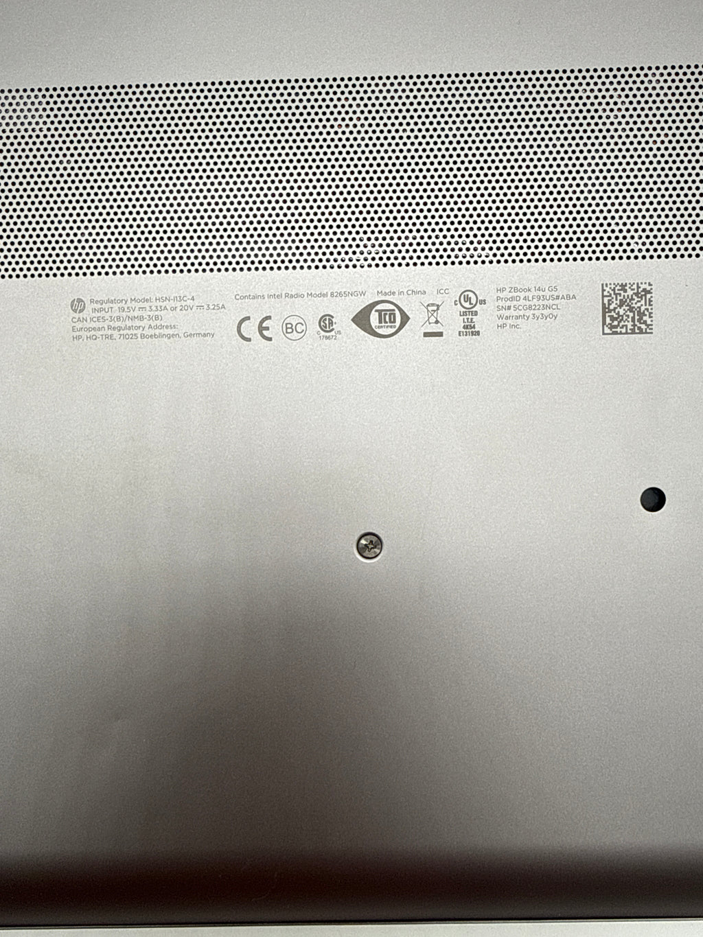 HP ZBook 14u G5 Intel i5-8350U 16GB RAM 256GB SSD