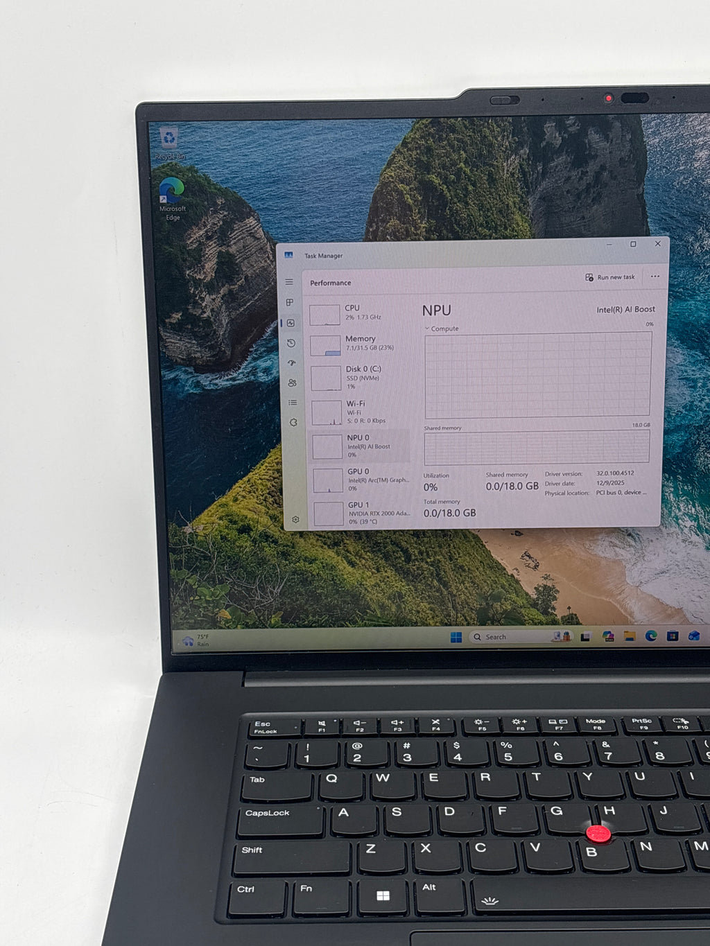 Lenovo ThinkPad P1 Gen 7 Ultra 7 155H 32GB RAM 1TB SSD RTX 2000 Ada Used