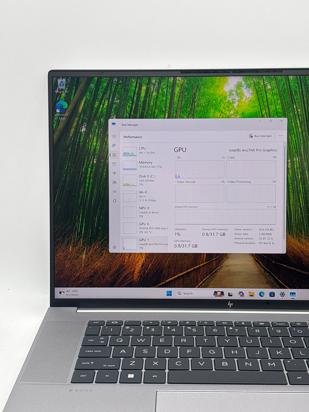 HP ZBook Studio 16 G11 Ultra 7 165H 64GB RAM 1TB SSD RTX 3000
