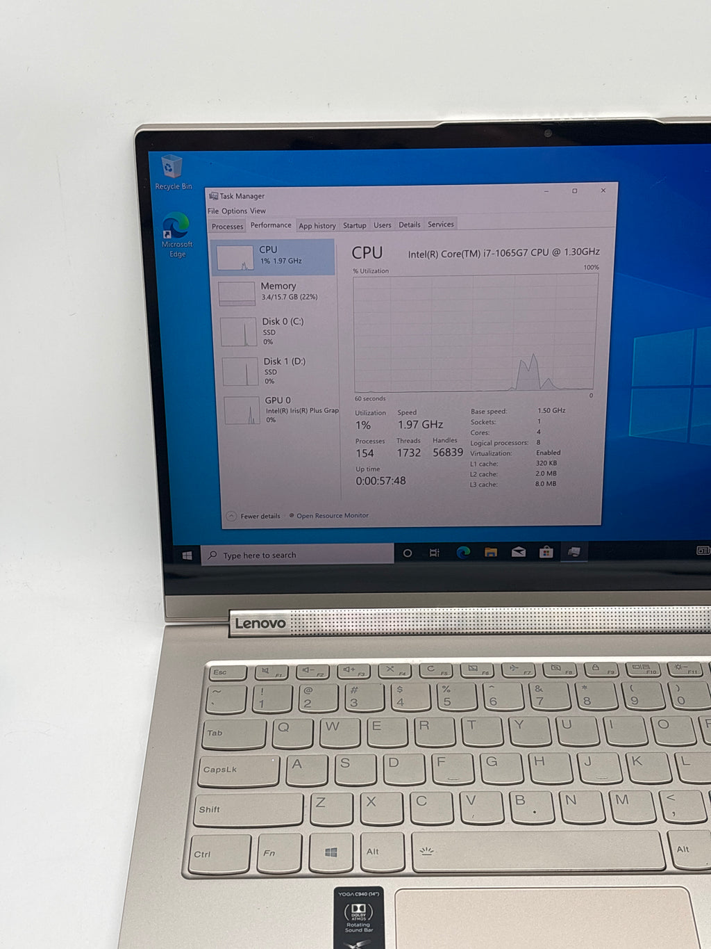 Lenovo Yoga C940-14IIL i7-1065G7 16GB RAM 512GB SSD