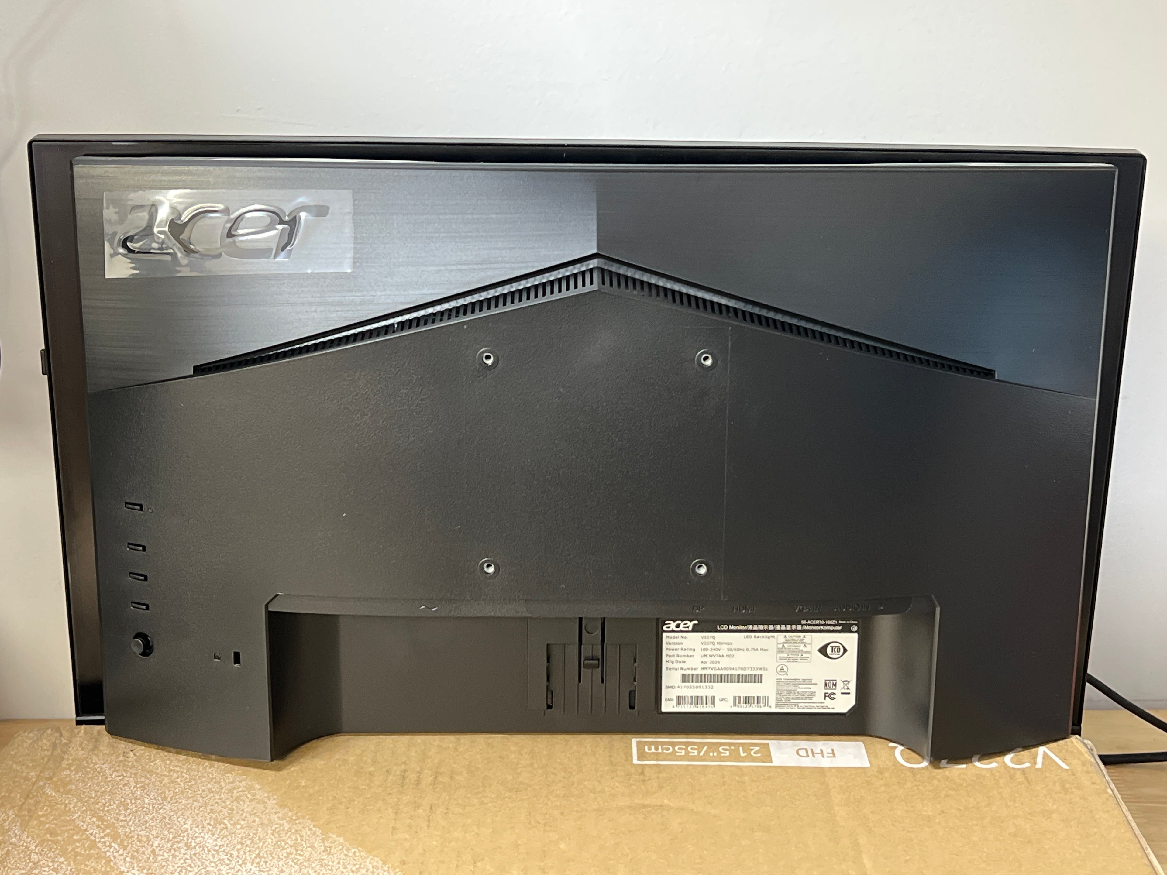 Acer Vero V7 Monitor V227Q 22" 1080p 100Hz 4ms LED - New