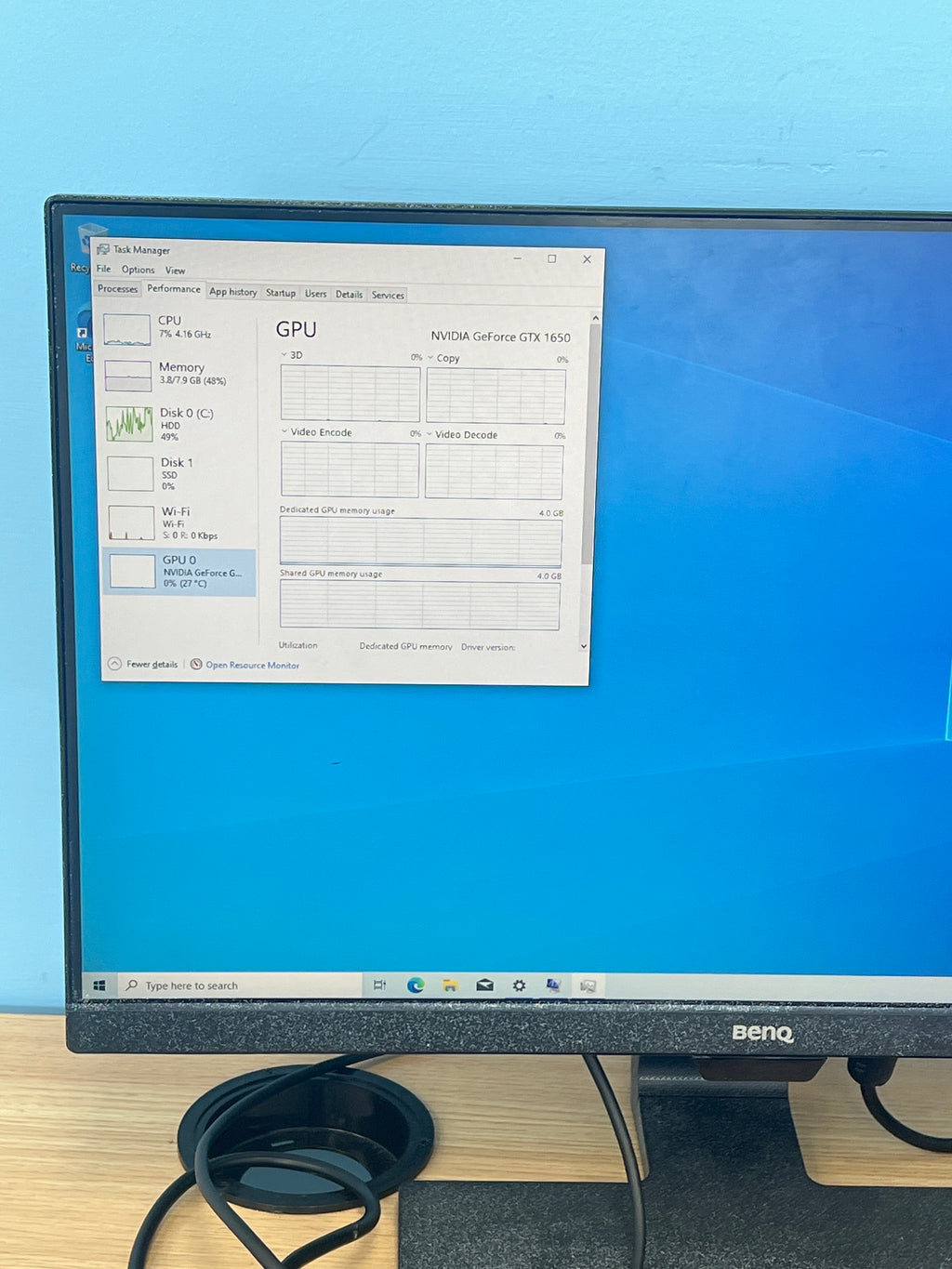iBUYPOWER Trace i5-10400F 8GB RAM 1TB HDD 256GB SSD RTX 1650 - Used