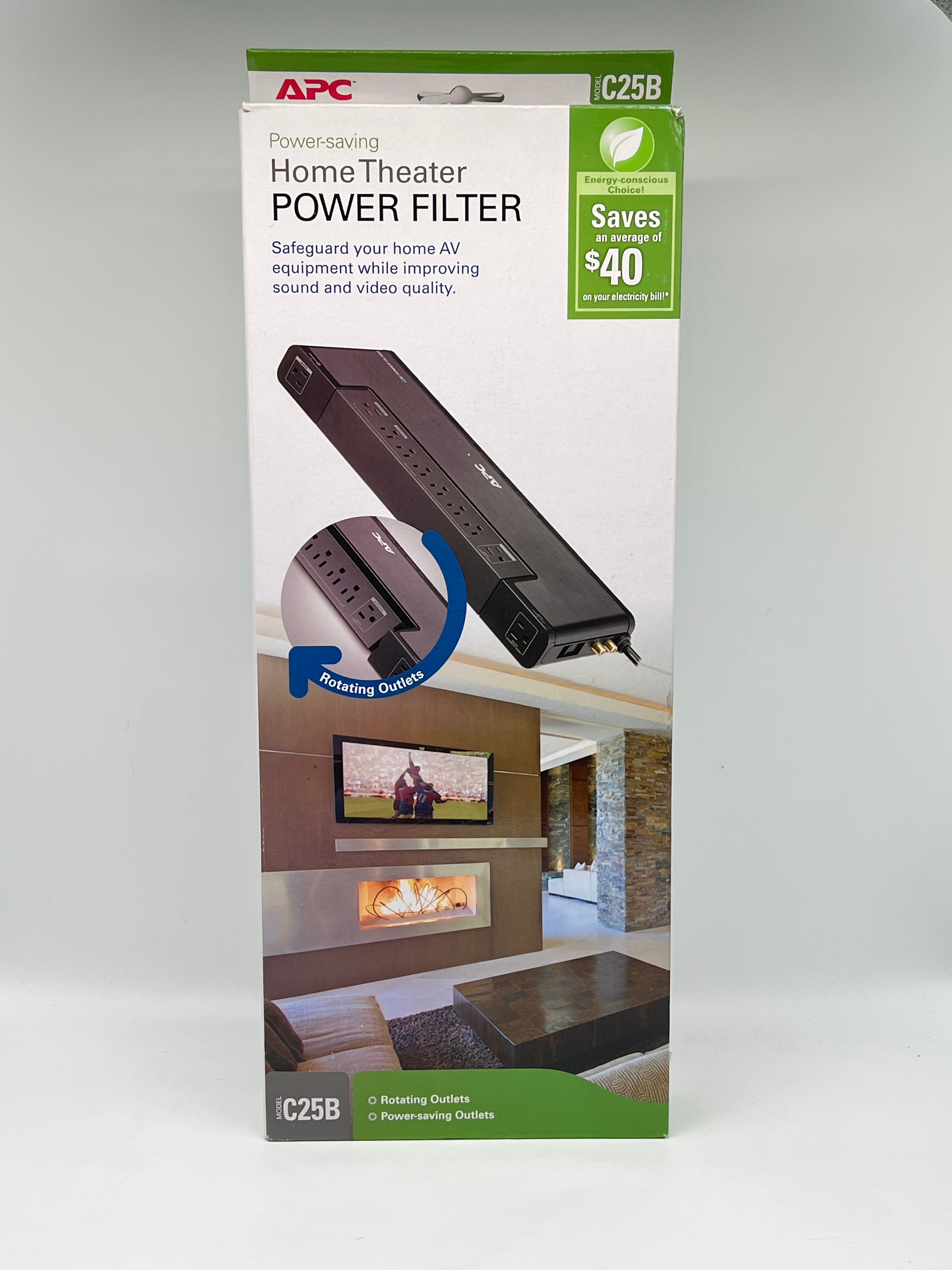 APC C25B AV C-Type 10-Outlet Power Saving Power Filter (120V)  - New In Box