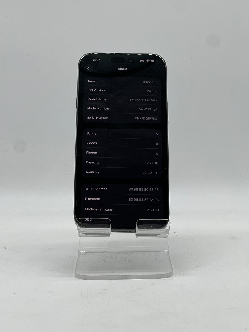 Apple iPhone 16 Pro Max 6.9" 256GB T-Mobile Locked Black Titanium - READ