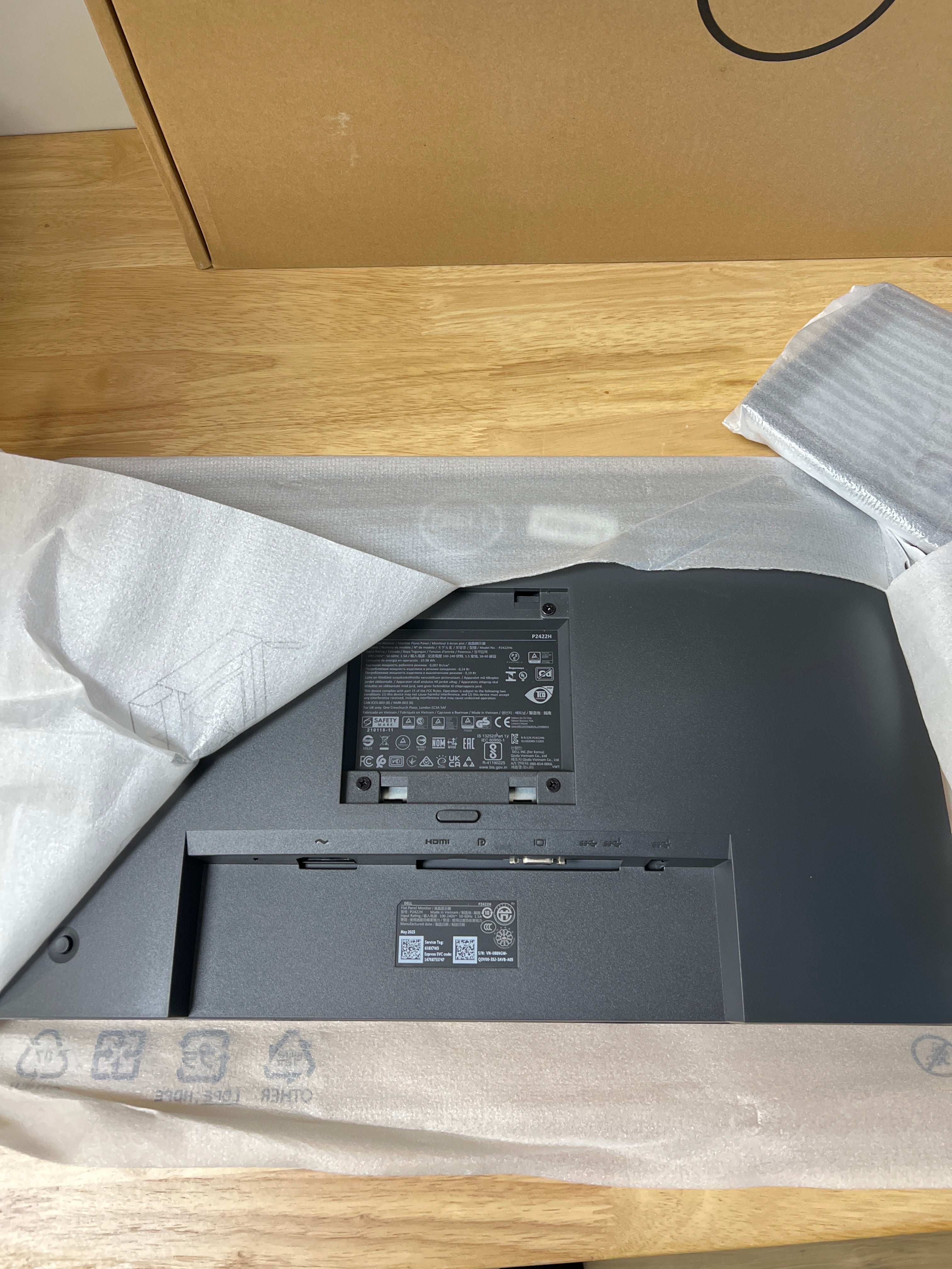 Dell P2422H 24 Inch Monitor Full HD 1080p IPS Technology Black Open Box