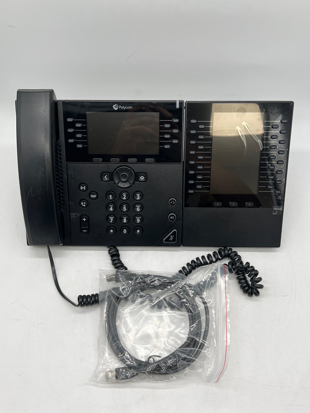 Polycom VVX450 + VM EM 50 expansion VoIP Business Phone - Used