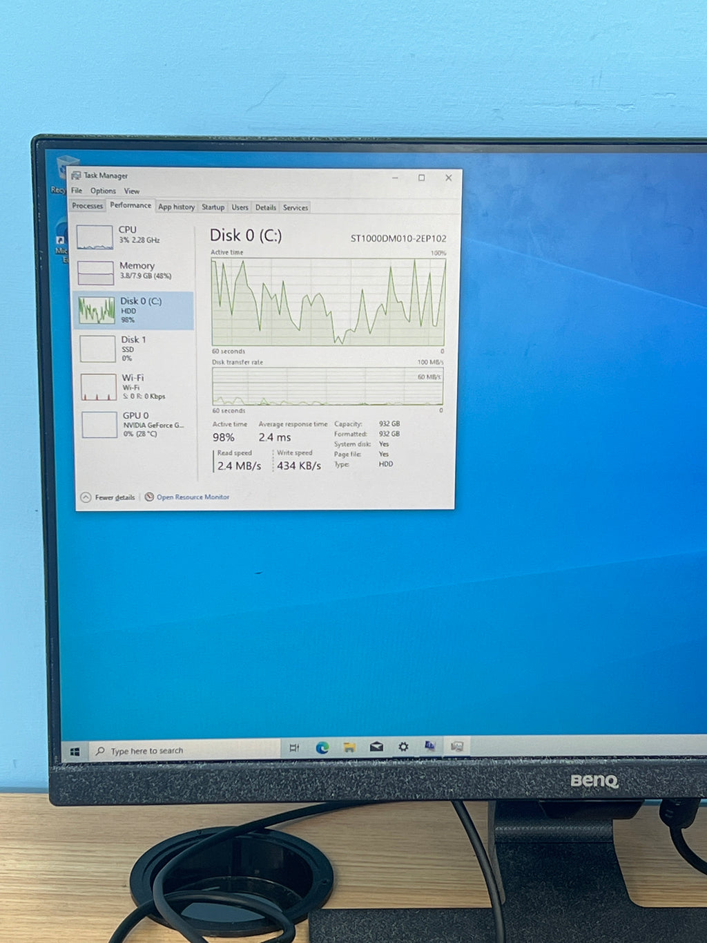 iBUYPOWER Trace i5-10400F 8GB RAM 1TB HDD 256GB SSD RTX 1650 - Used