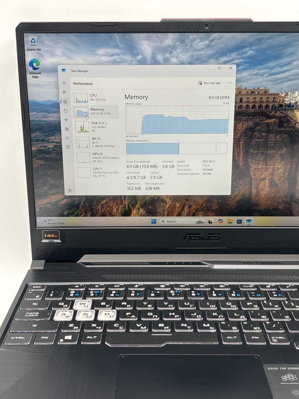 ASUS FX506L 15.6" Core i5-10300H 8GB RAM 512GB SSD GTX 1650 Black - Used