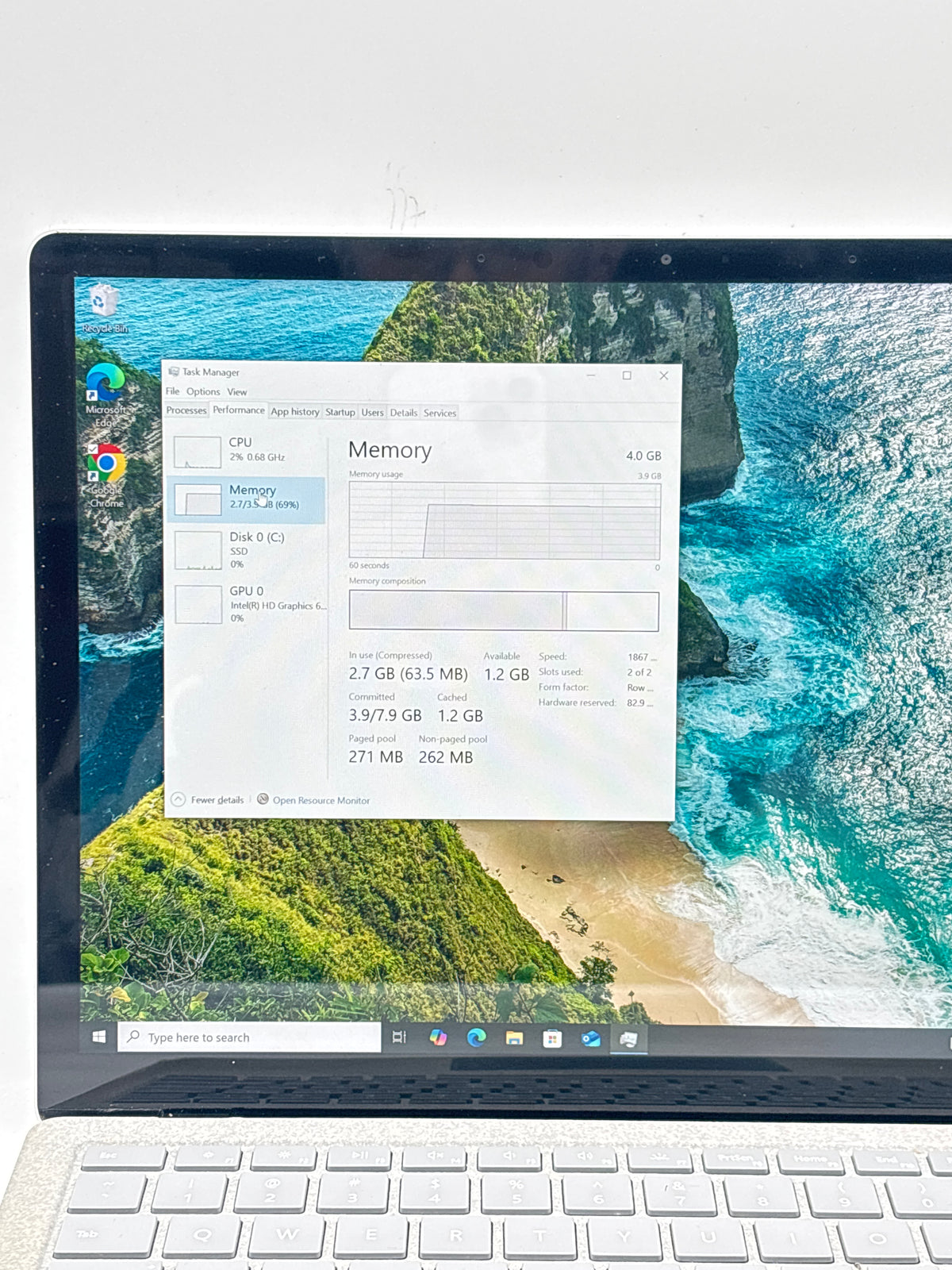 Microsoft Surface Laptop 1769 14-inch i5-7200U 4GB RAM 128GB SSD - Used