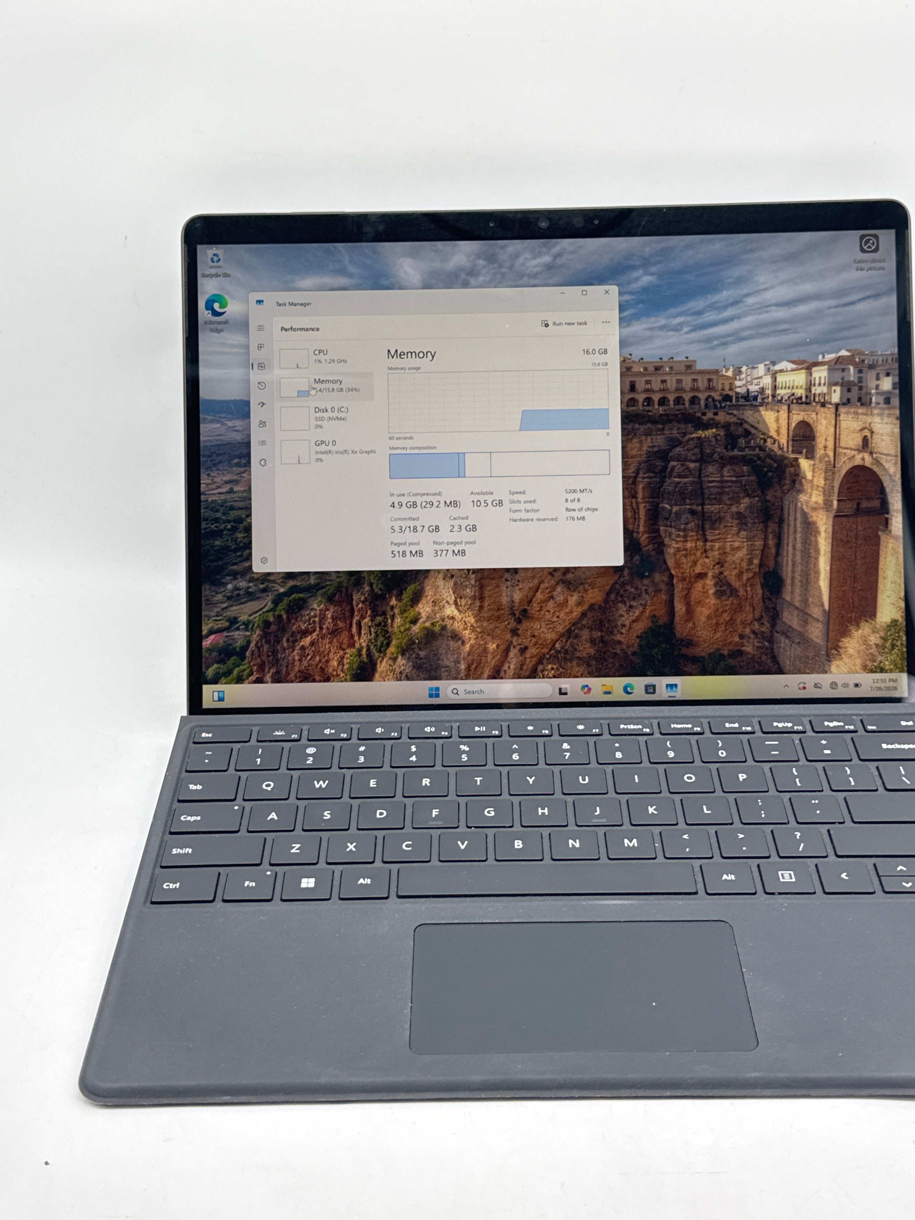 Microsoft Surface Pro 9 2038 13" Core i5-1245U 16GB RAM 256GB SSD - Used