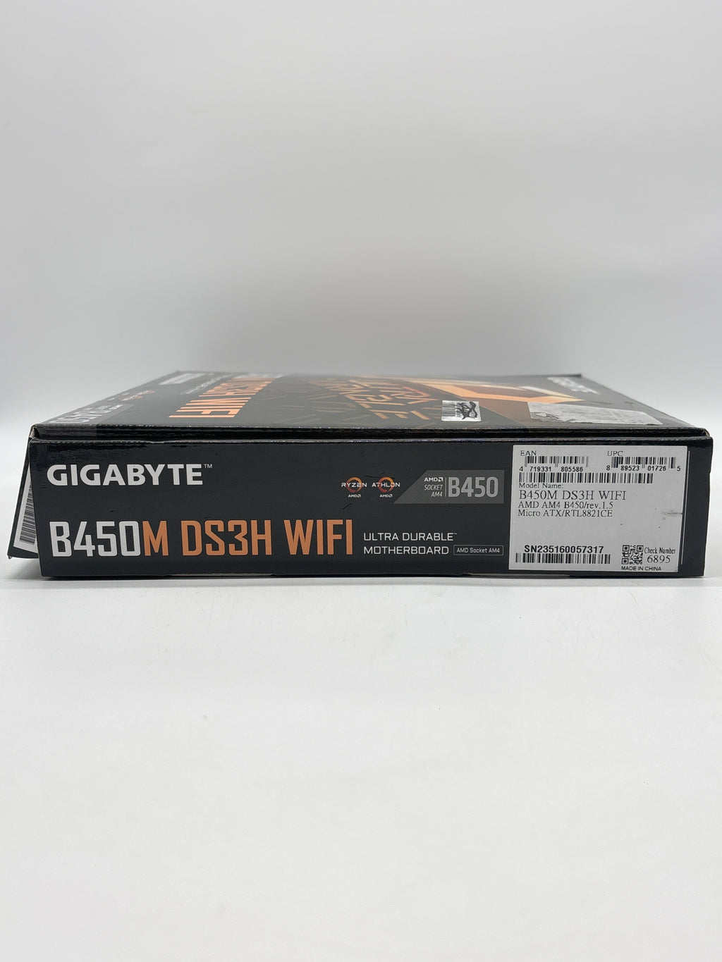 GIGABYTE B450M DS3H WiFi AM4 Motherboard - Used with Box