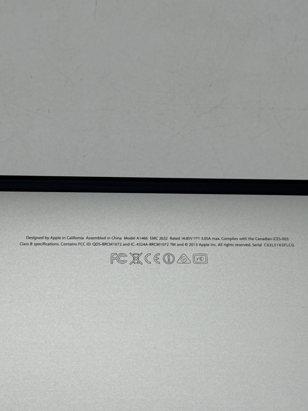 Apple MacBook Air 13" A1466 2013 i7 8GB RAM 500GB SSD - For Parts [Bad Battery]