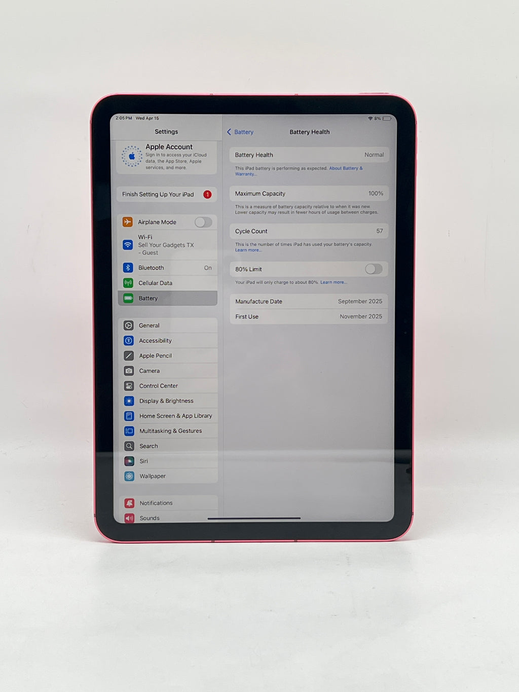Apple iPad A16 128GB Unlocked Wi-Fi + Cellular Pink - Used