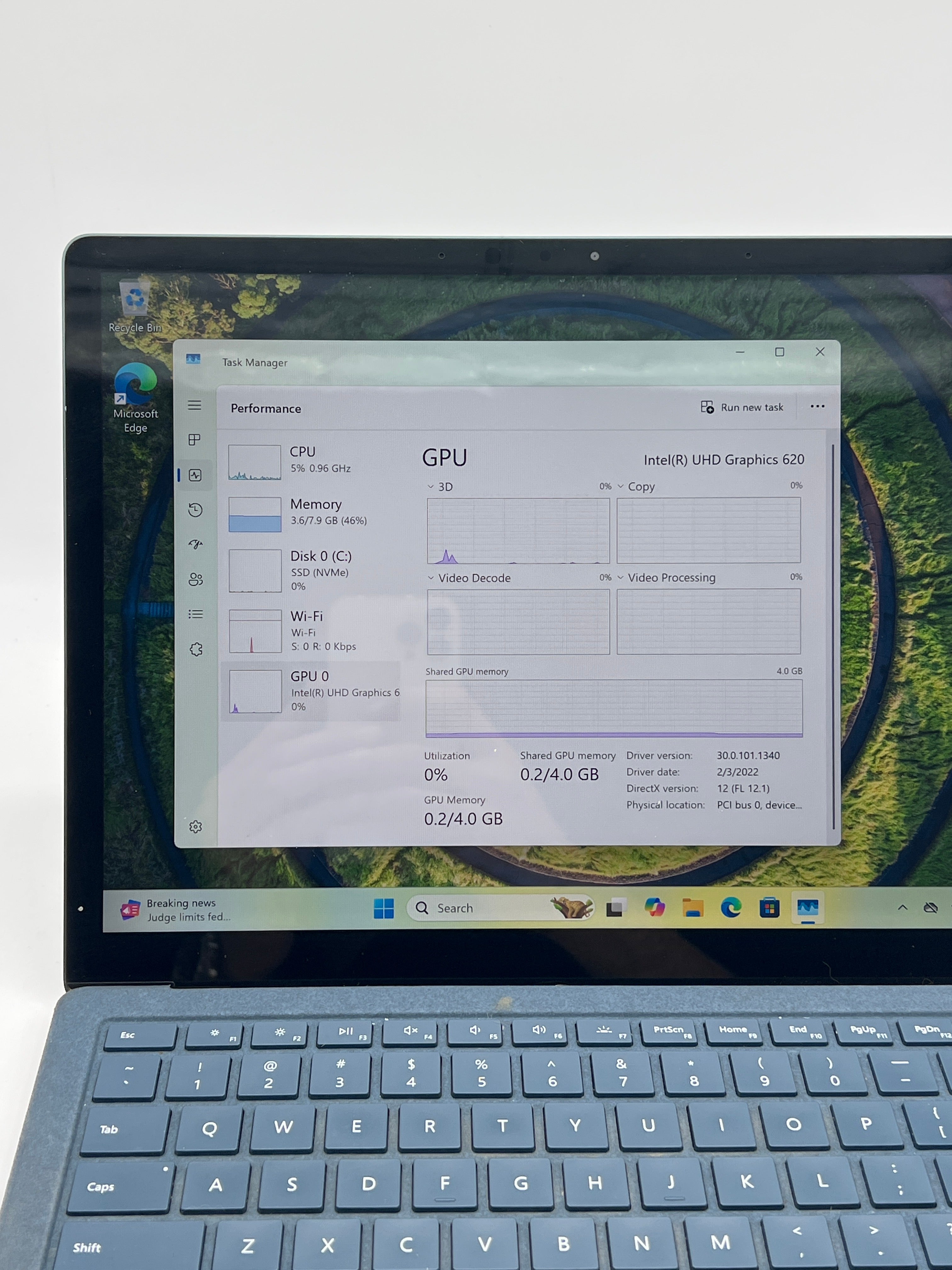 Microsoft Surface Laptop 2 i5-8250U 8GB RAM 256GB - For Parts (Trackpad Issue)