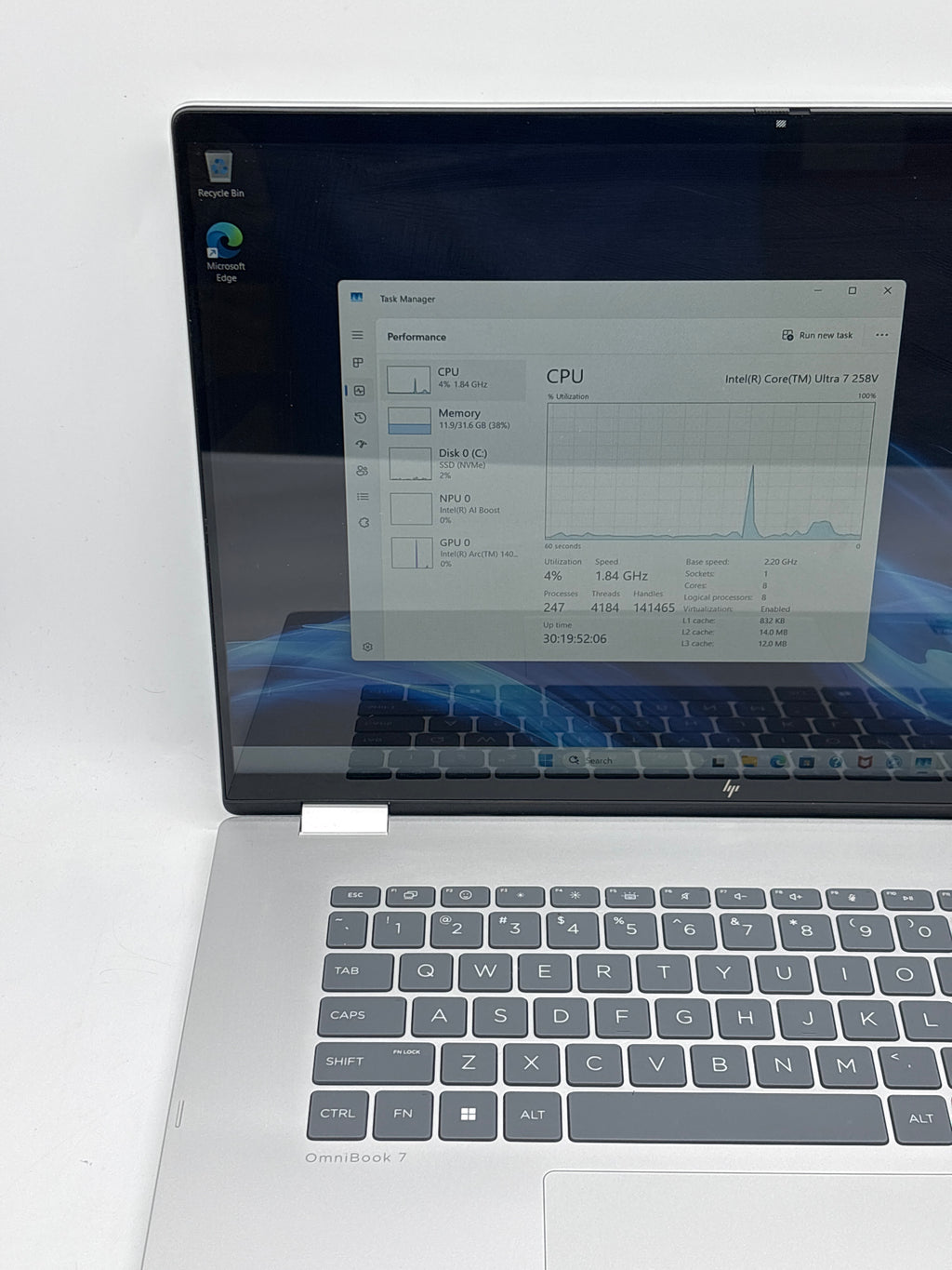 HP Omnibook 7 Flip 16t-au000 16" Core Ultra 7 258V 32GB RAM 1TB SSD Silver - Used