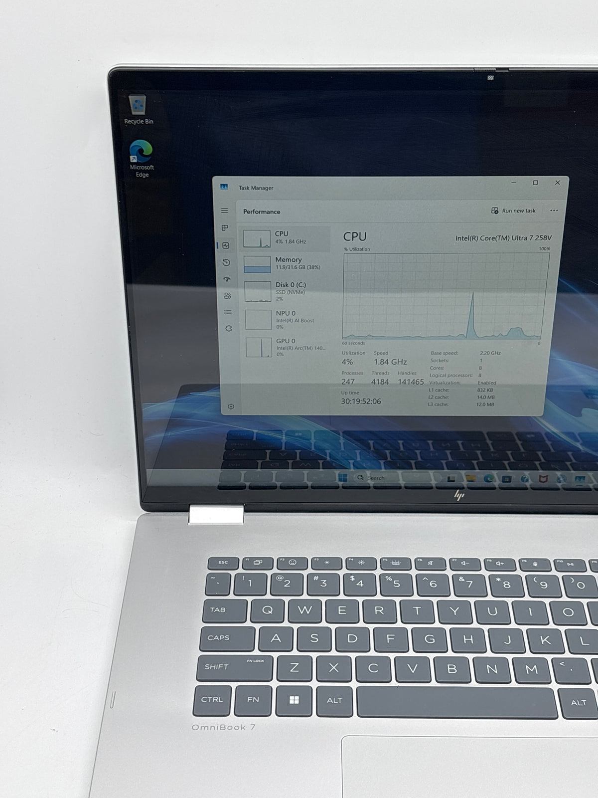 HP Omnibook 7 Flip 16t-au000 16" Core Ultra 7 258V 32GB RAM 1TB SSD Silver - Used