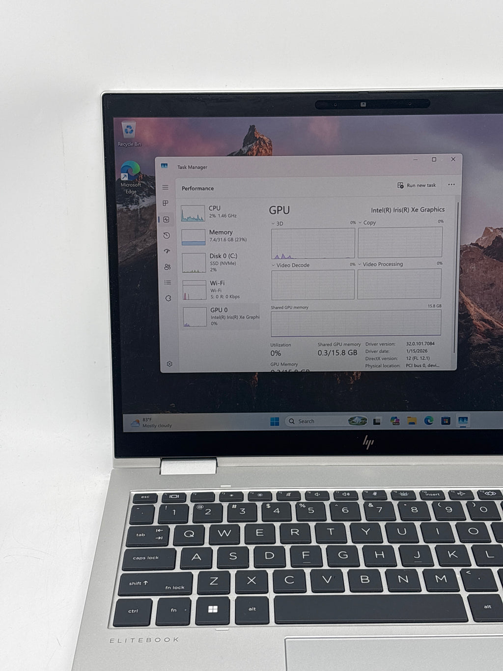 HP ENVY X360 830 G10 i7-1365U 32GB RAM 512GB SSD - Scuffs on Screen