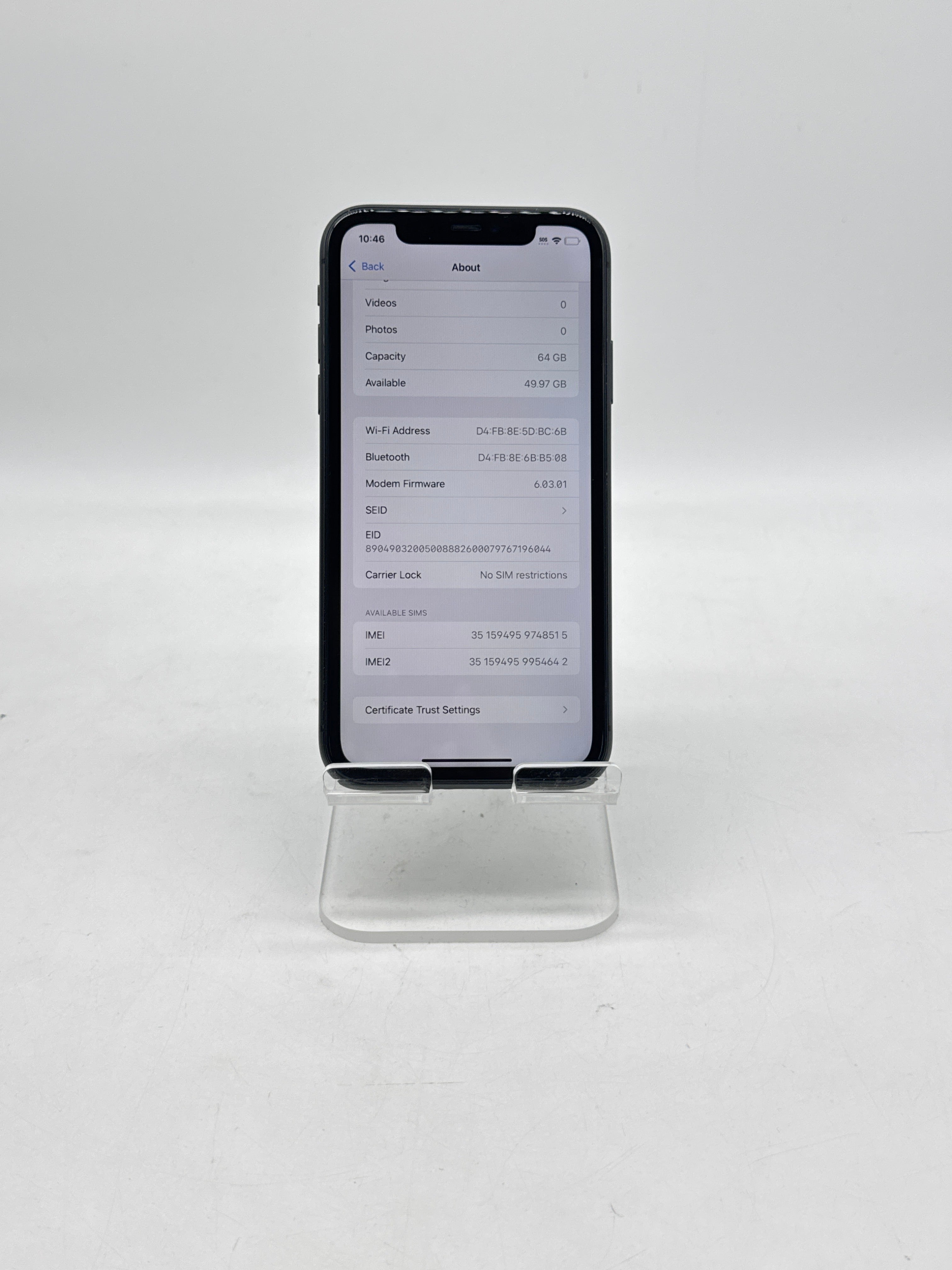 Apple iPhone 11 6.1" A2111 64GB Black Factory Unlocked - Used