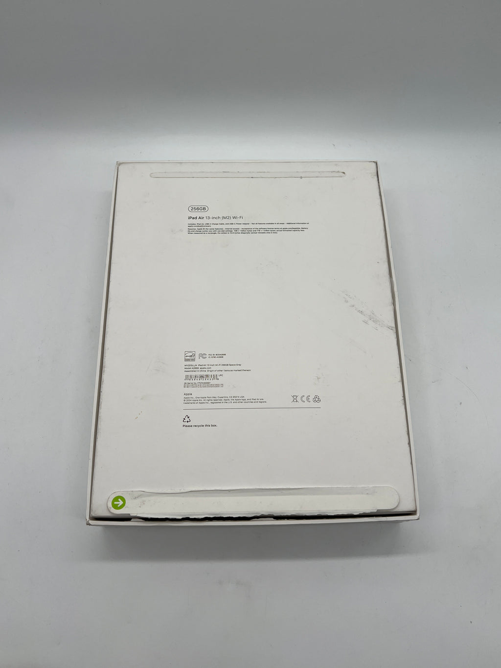 Apple iPad Air M2 (5th Gen, 13") A2898 - 256GB - Space Gray - Used With Box (Cycle count 20)