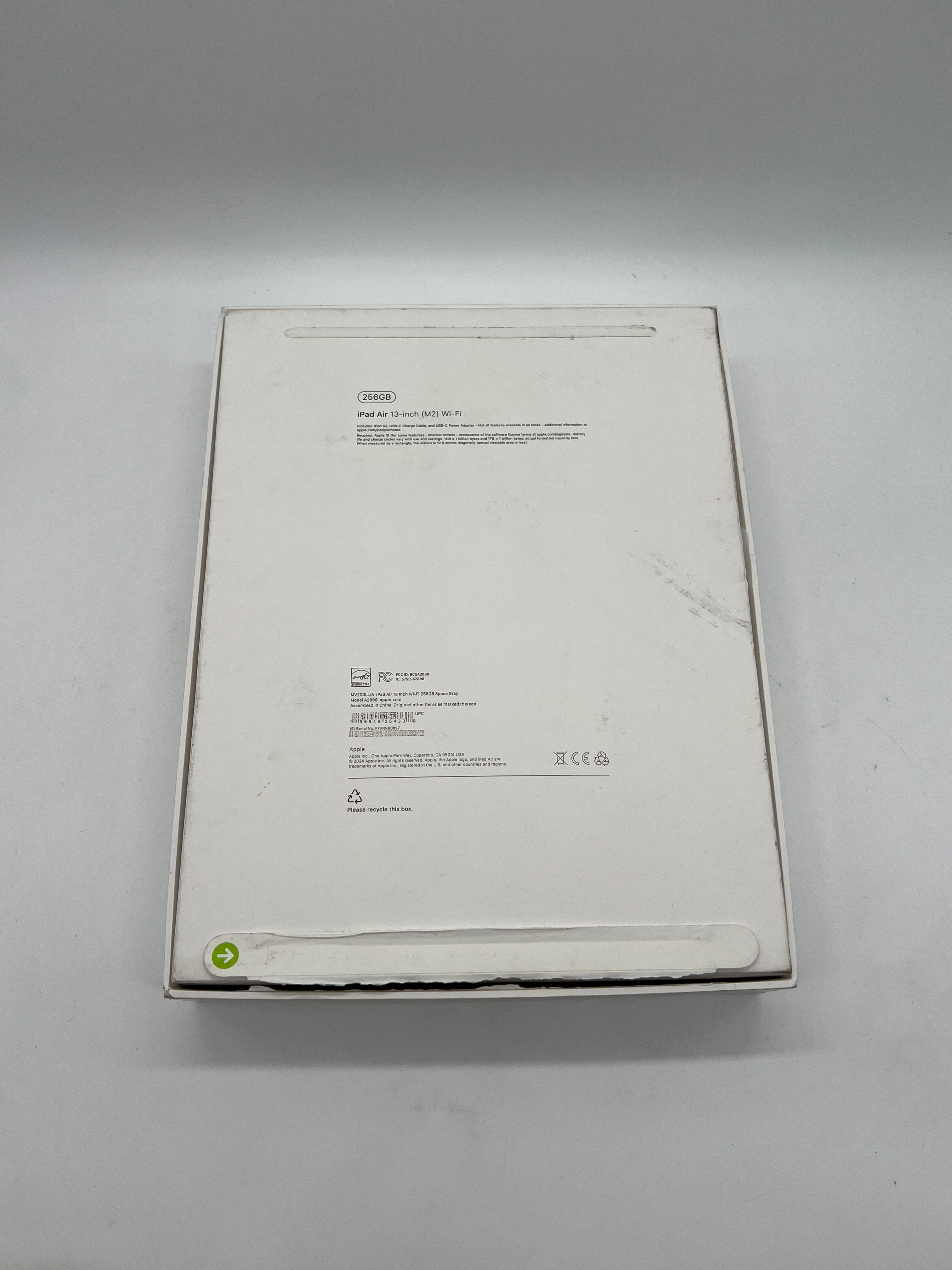 Apple iPad Air M2 (5th Gen, 13") A2898 - 256GB - Space Gray - Used With Box (Cycle count 20)