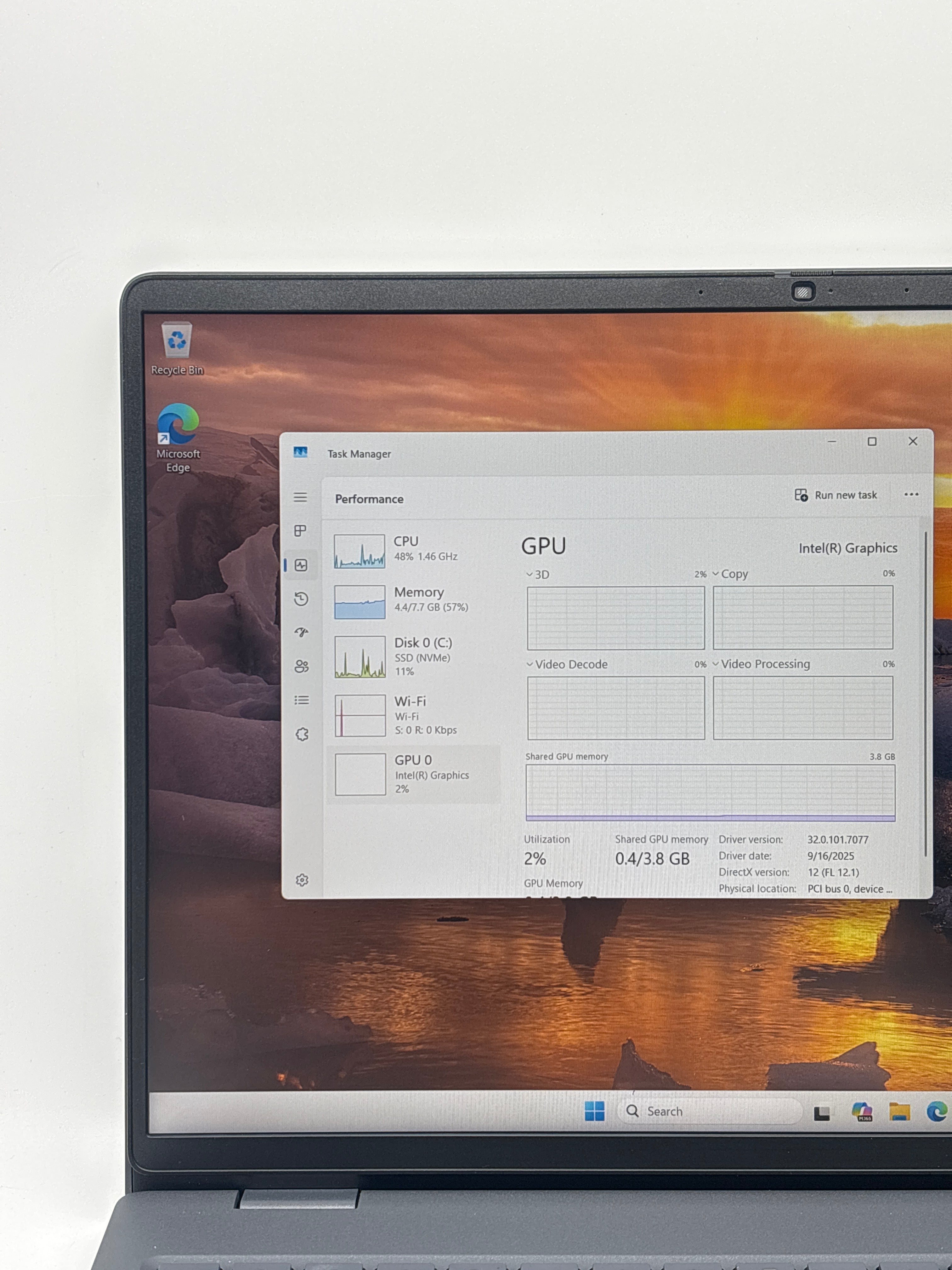 Dell Pro 16 PC16250 i3 100U 8GB RAM 256GB SSD Black