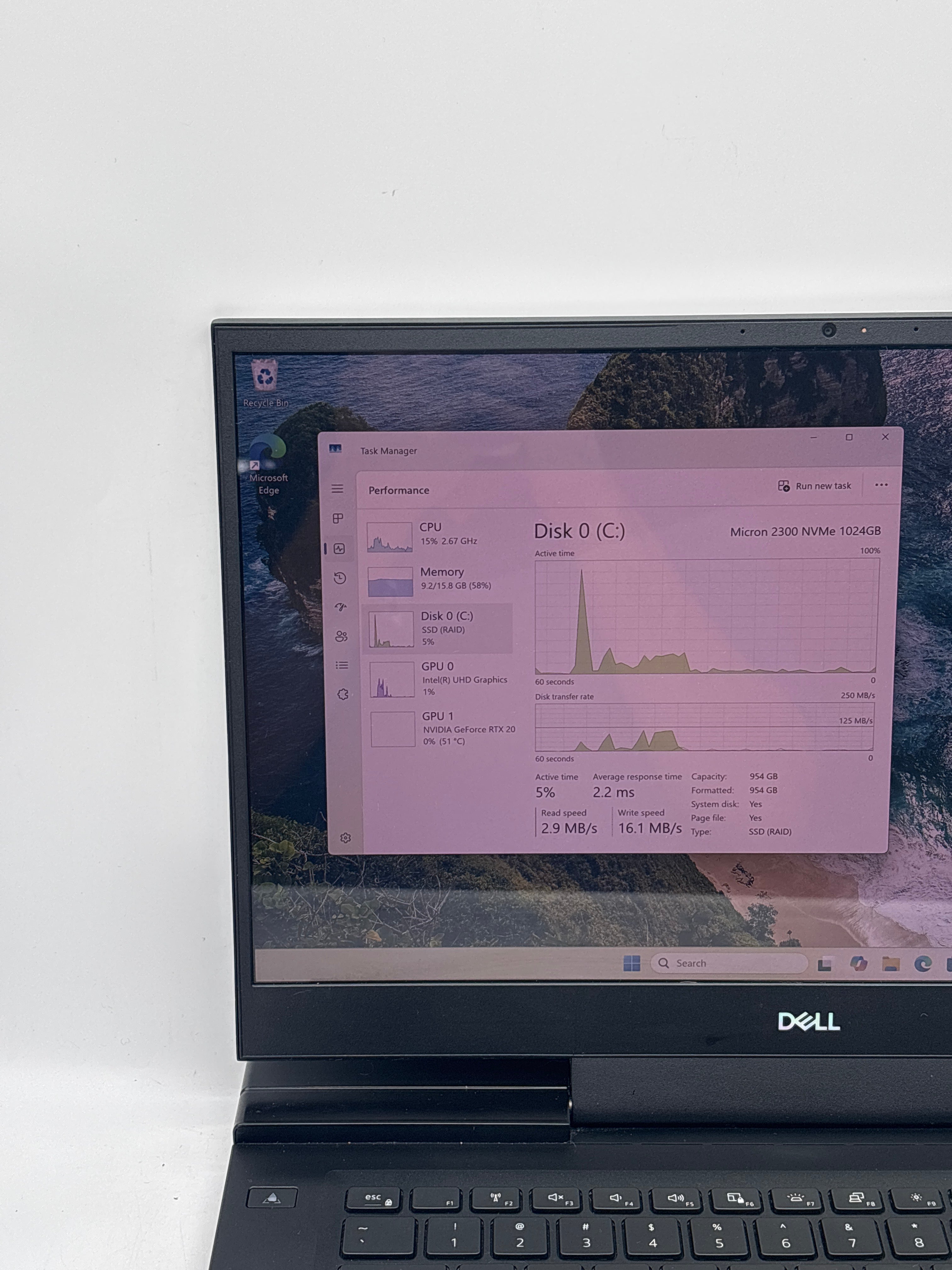 Dell G7 7500 15" Intel Core i7-10750H 16GB RAM 1TB SSD - For Parts