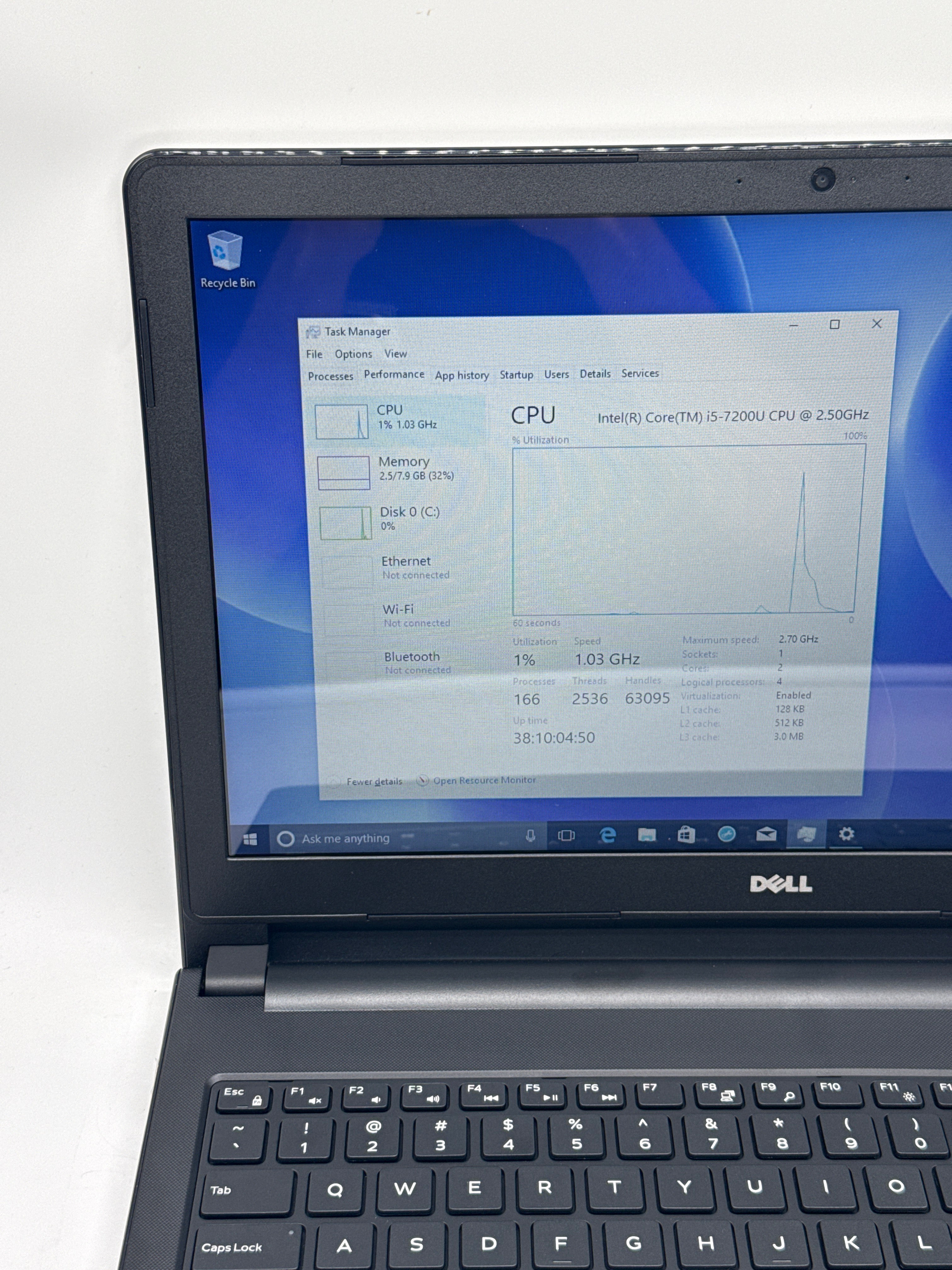 Dell Inspiron 5566 i5-7200U 8GB RAM 256GB SSD