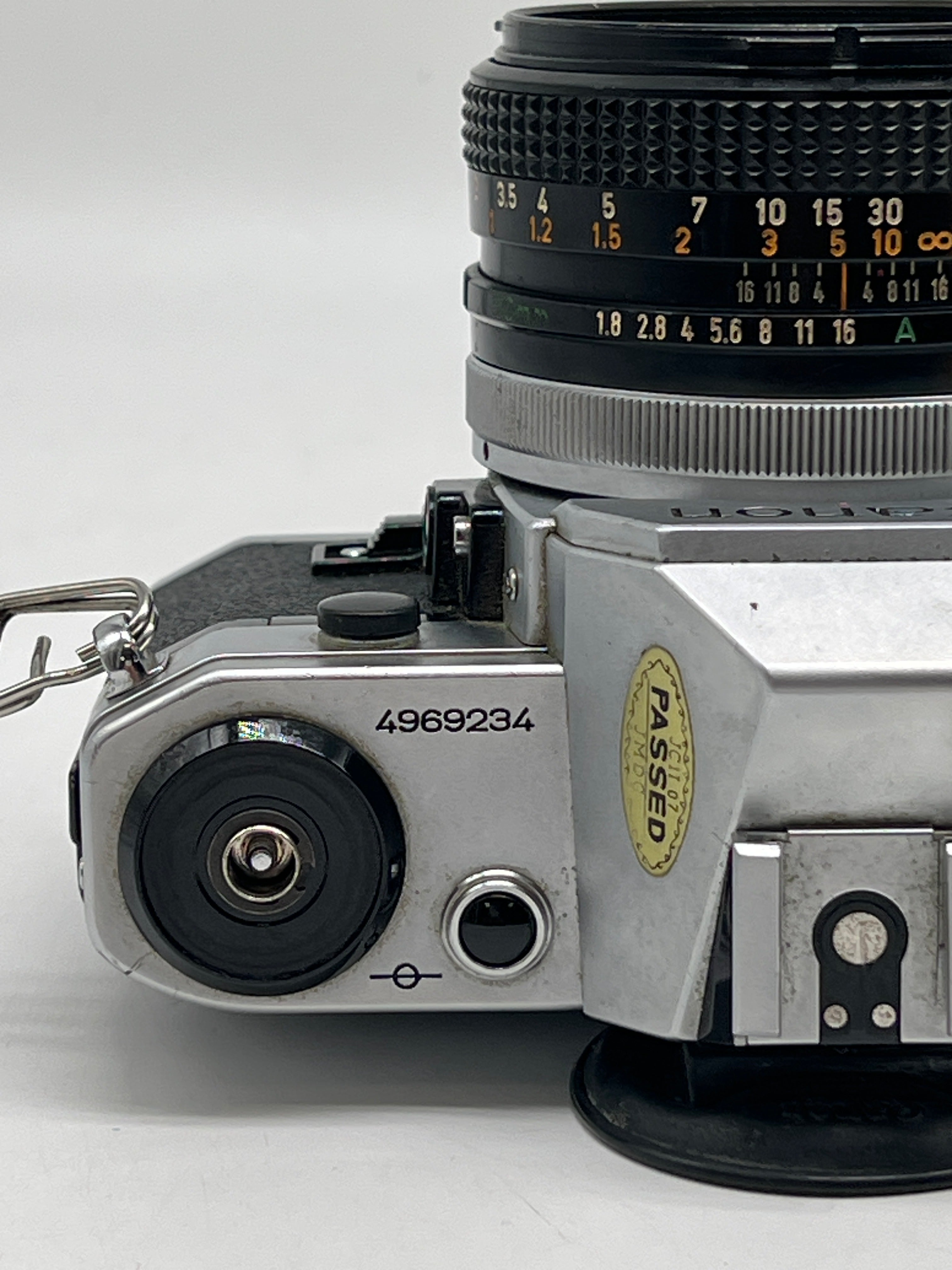 Canon AE-1 Silver SLR Camera 35mm W/50mm f/1.8 FD Lens Untested