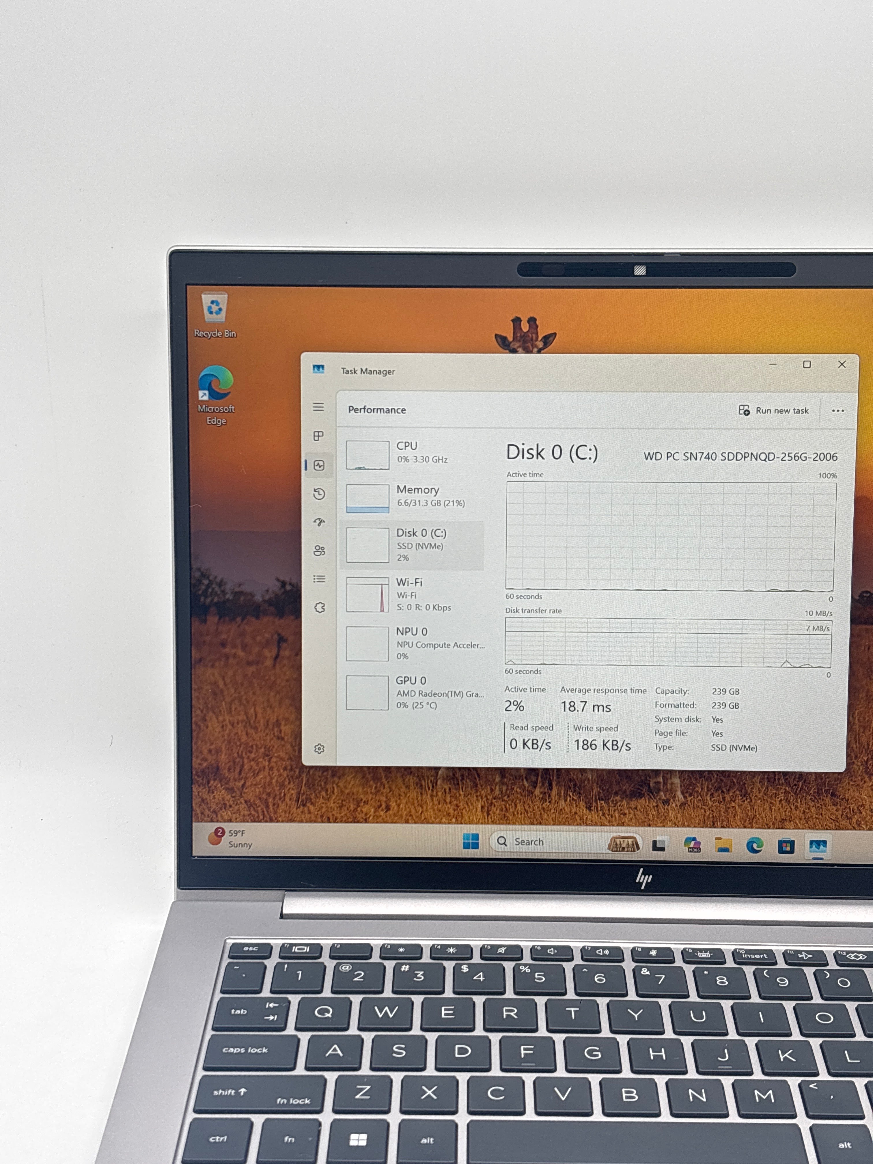 HP ZBook FireFly G11 Ryzen 5 Pro 8640HS 32GB RAM 256GB SSD