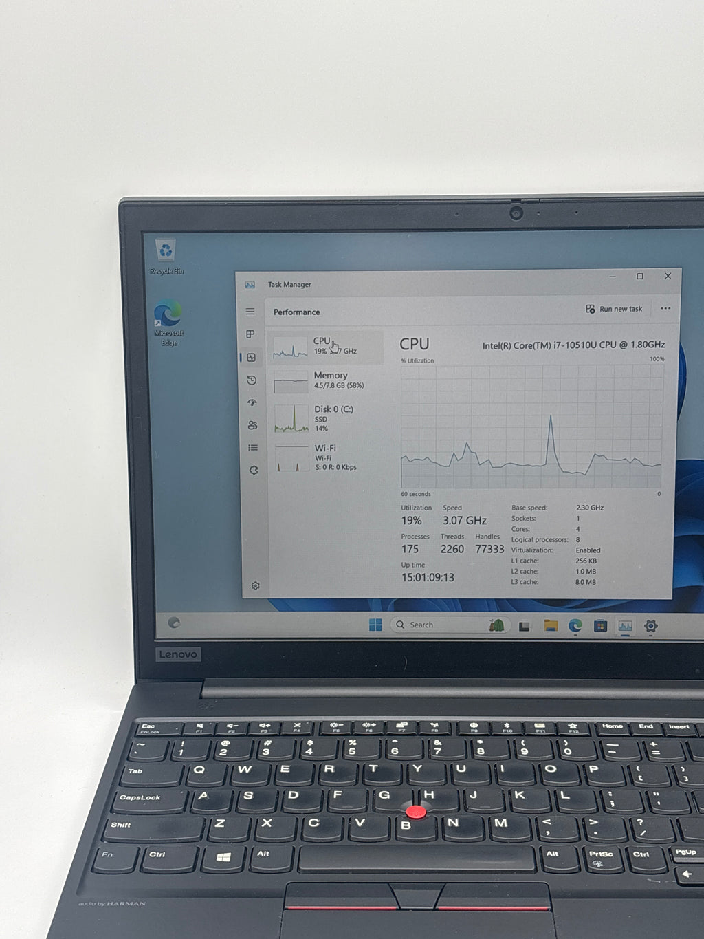 Lenovo E15 20RD005KUS i7-10510U 8GB RAM 512GB SSD