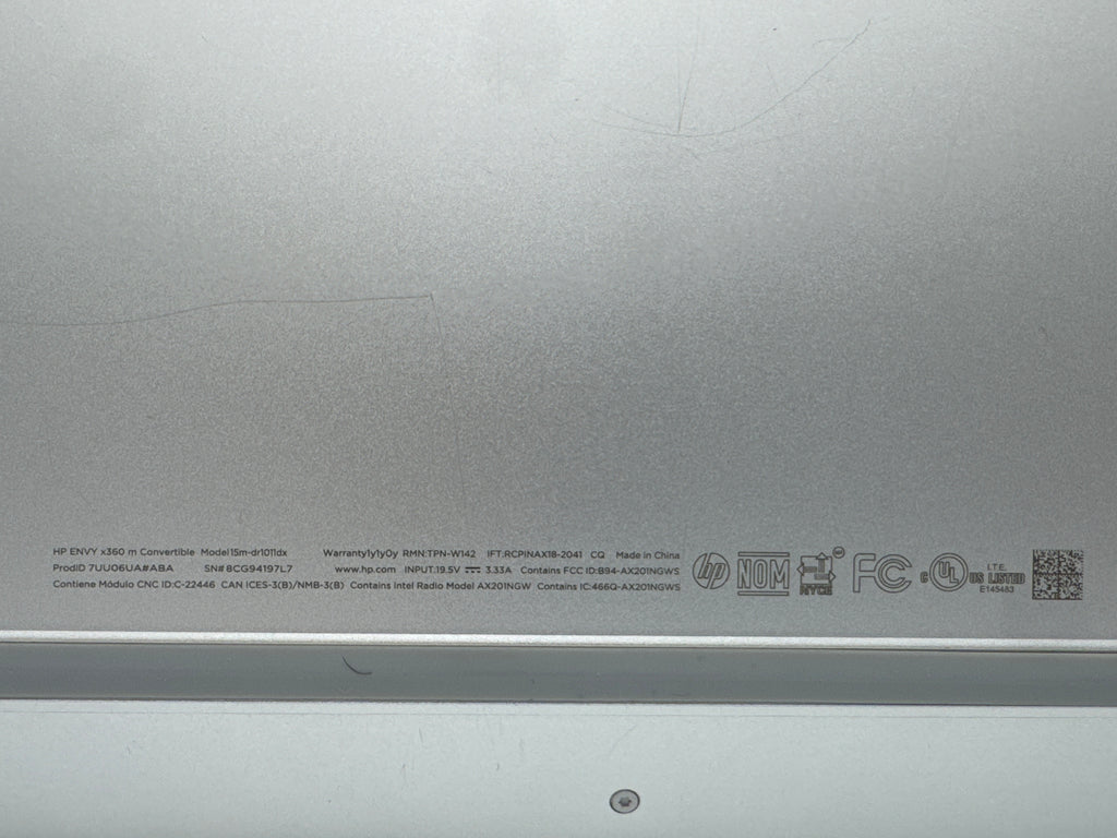 HP ENVY x360 15m-dr1011dx i5-10210U 8GB RAM 256GB SSD - Bad Battery