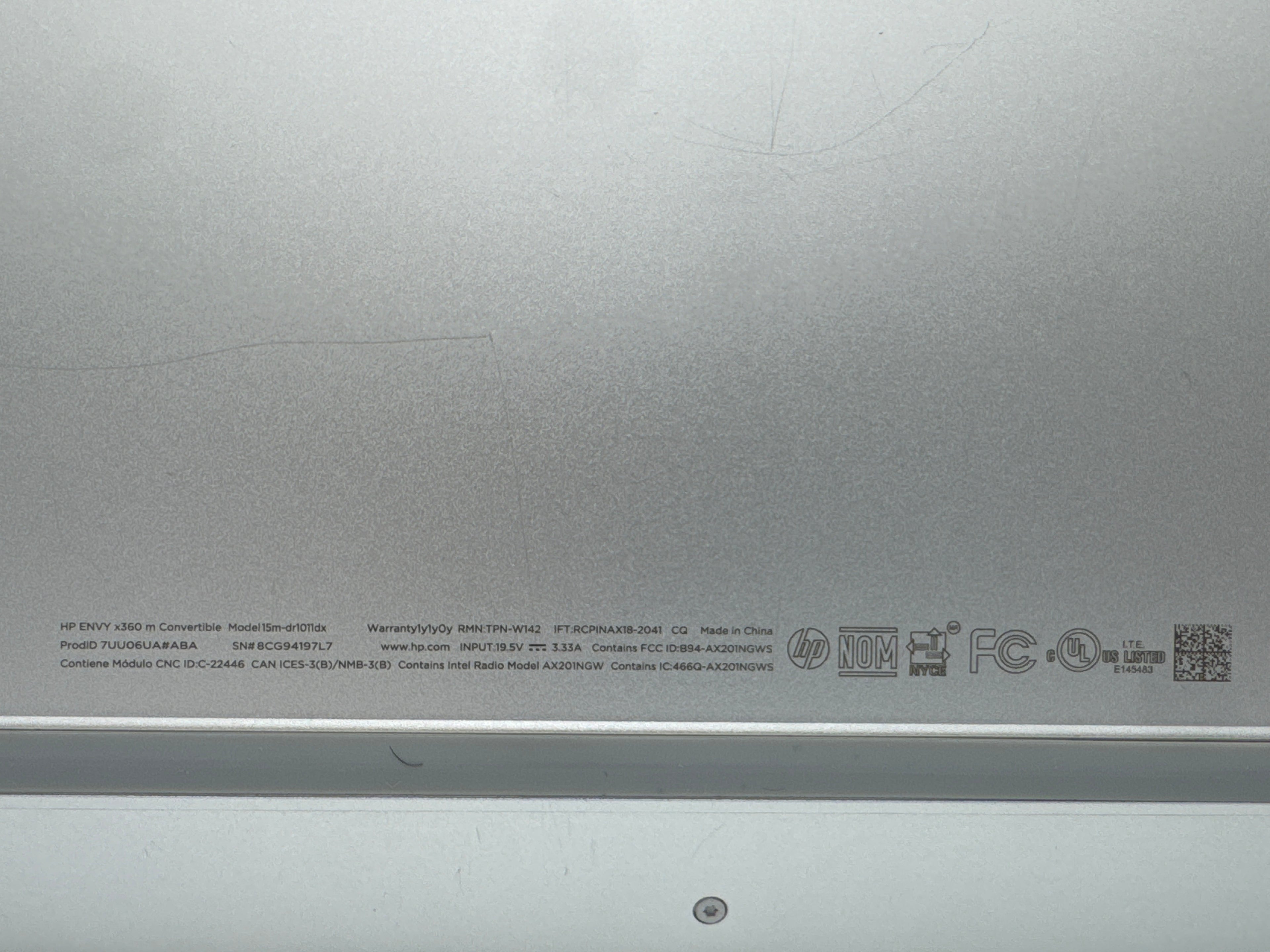 HP ENVY x360 15m-dr1011dx i5-10210U 8GB RAM 256GB SSD - Bad Battery