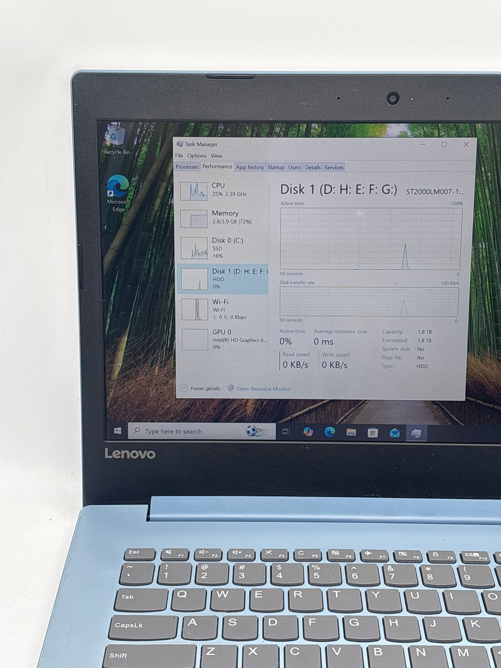 Lenovo IdeaPad 320 14" i3-7100U 4GB RAM 128GB SSD 2TB HDD - For Parts