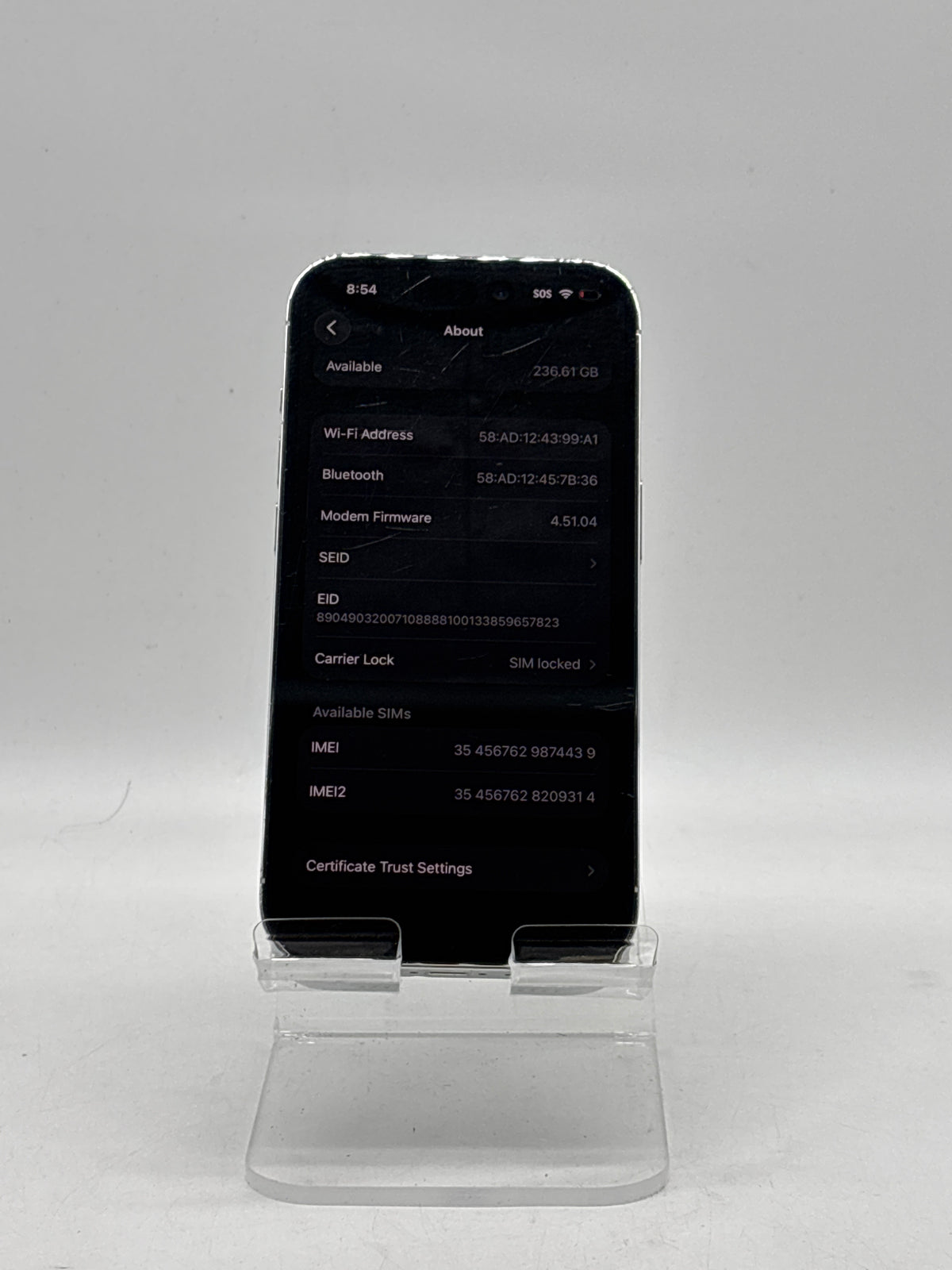Apple iPhone 14 Pro 256GB Space Black Unlocked - Check ESN