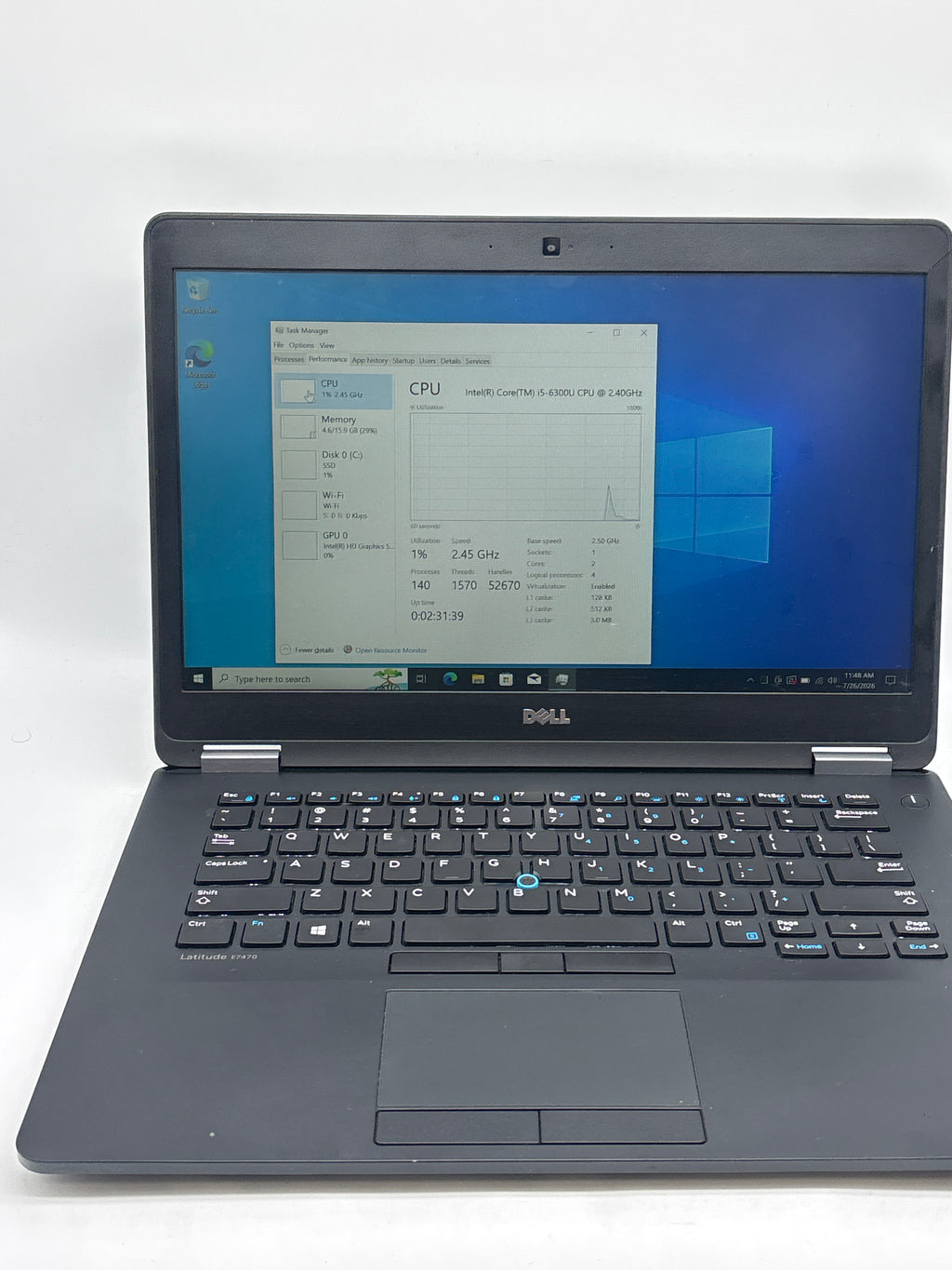 Dell Latitude E7470 14" Core i5-6300U 16GB RAM 256GB SSD - Used