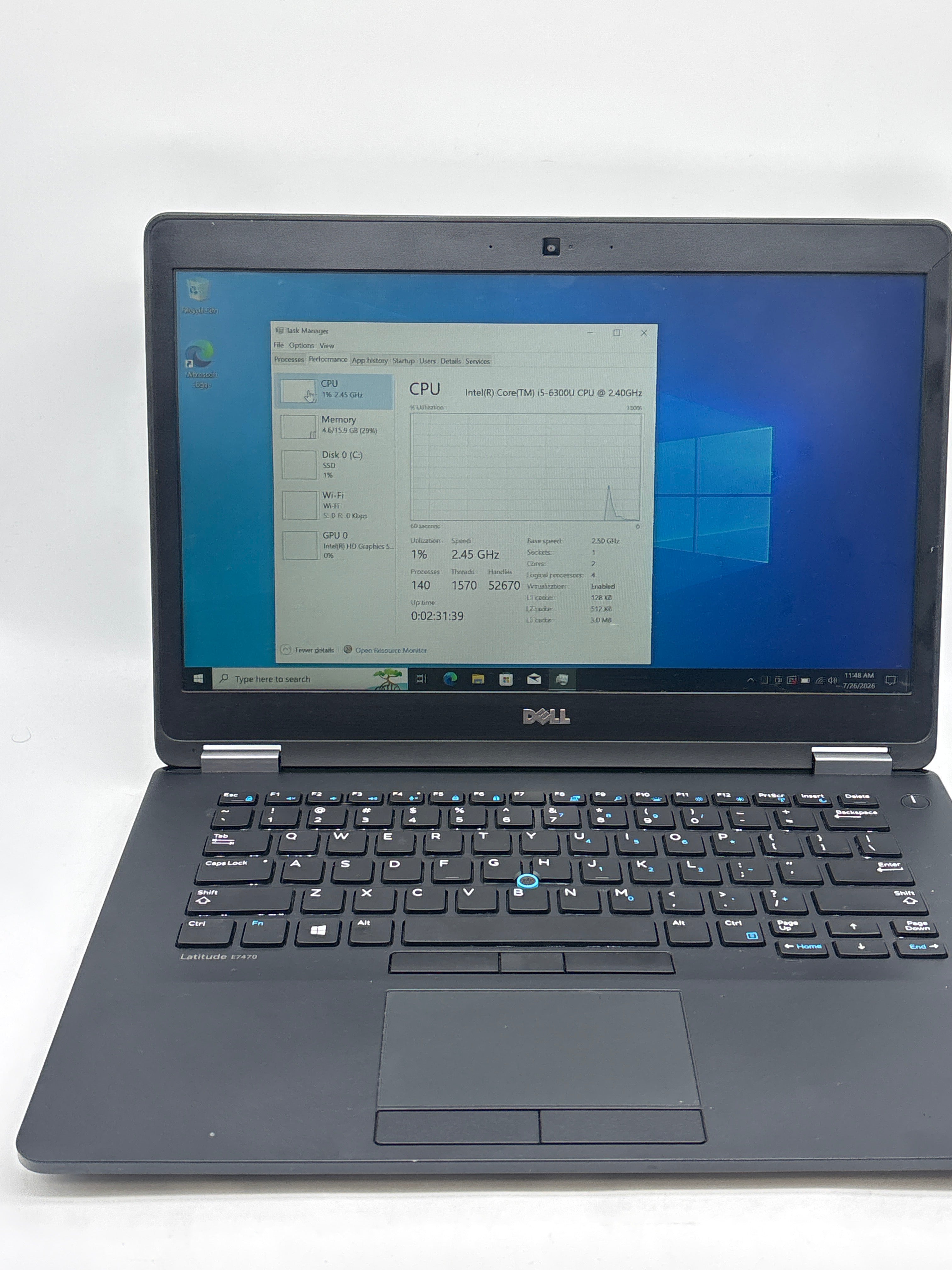 Dell Latitude E7470 14" Core i5-6300U 16GB RAM 256GB SSD - Used