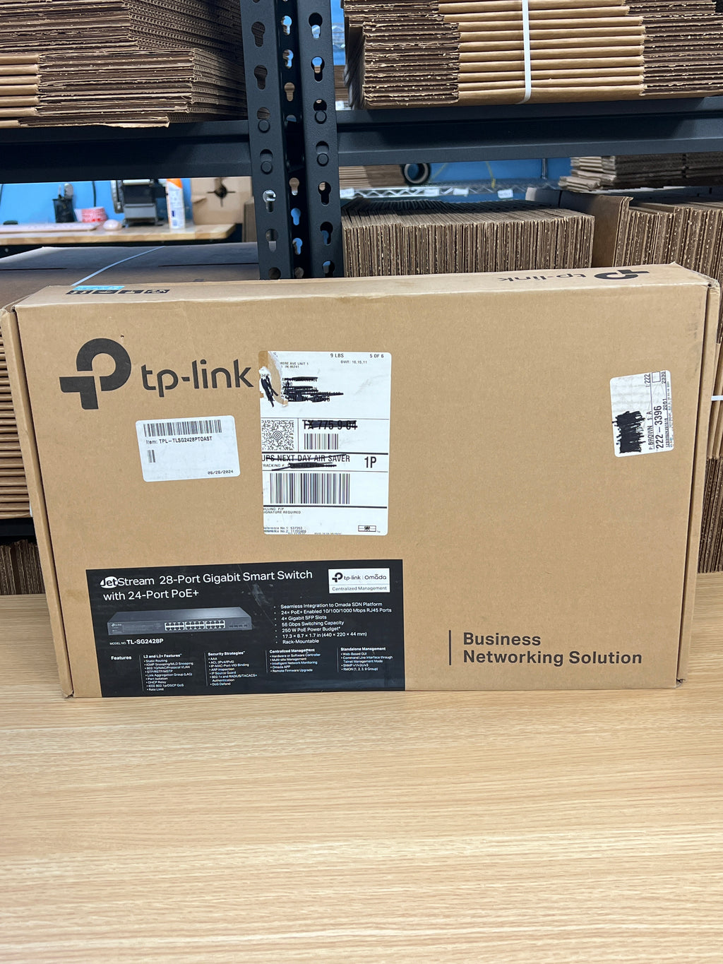 TP-Link TL-SG2428P 28-Port Gigabit Smart Switch 24-Port PoE+ Open Box