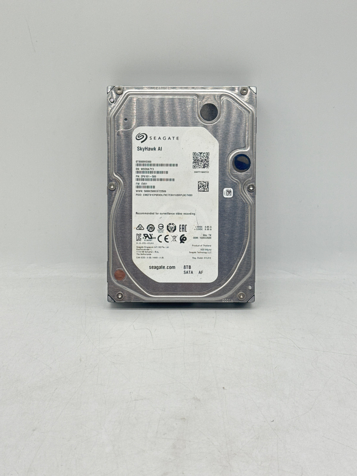 Seagate SkyHawk AI 8TB ST8000VE000 3.5" Internal HDD SATA III Silver - Used
