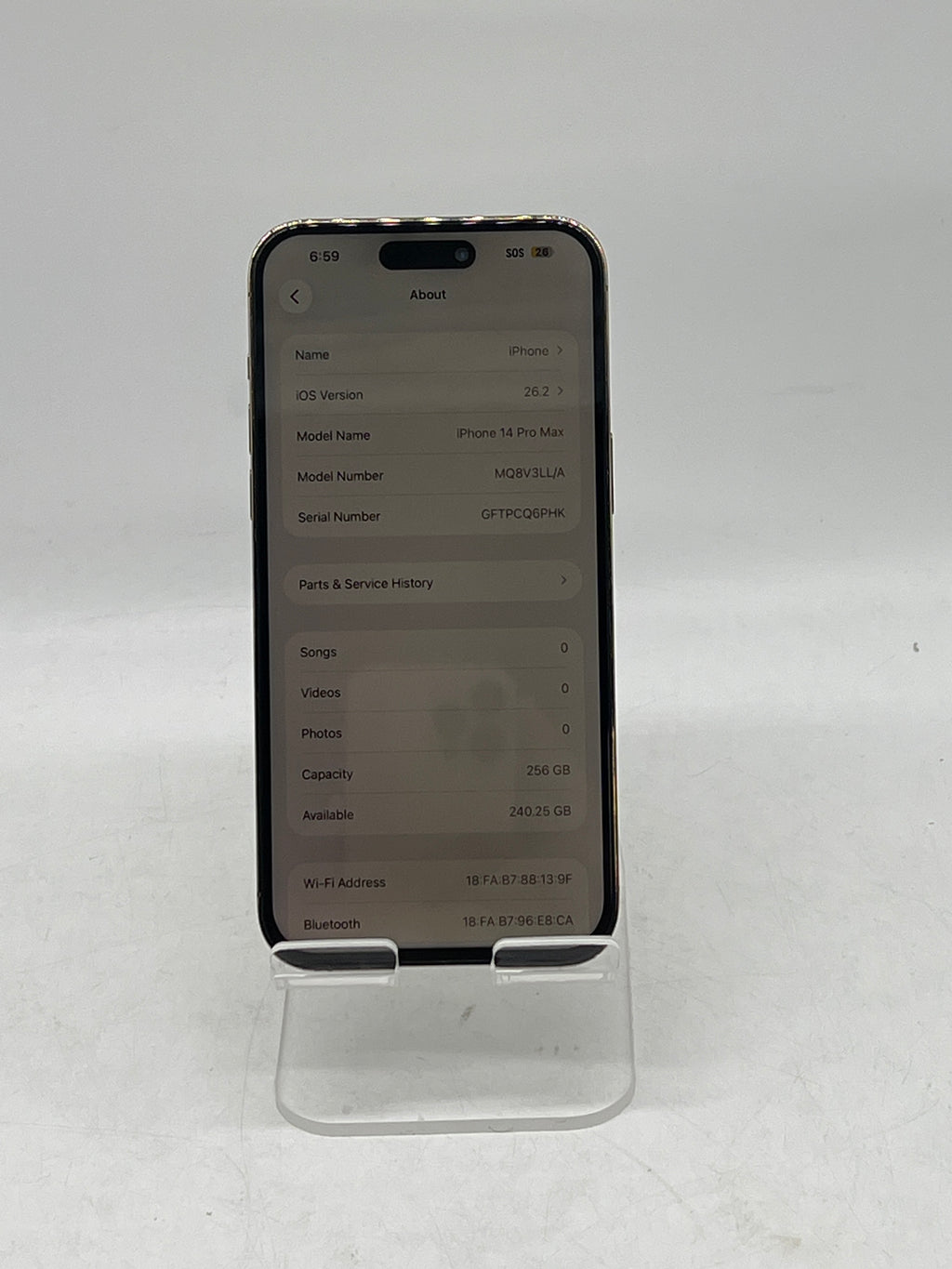 Apple iPhone 14 Pro Max 256 GB Gold AT&T - Used (Aftermarket Display)