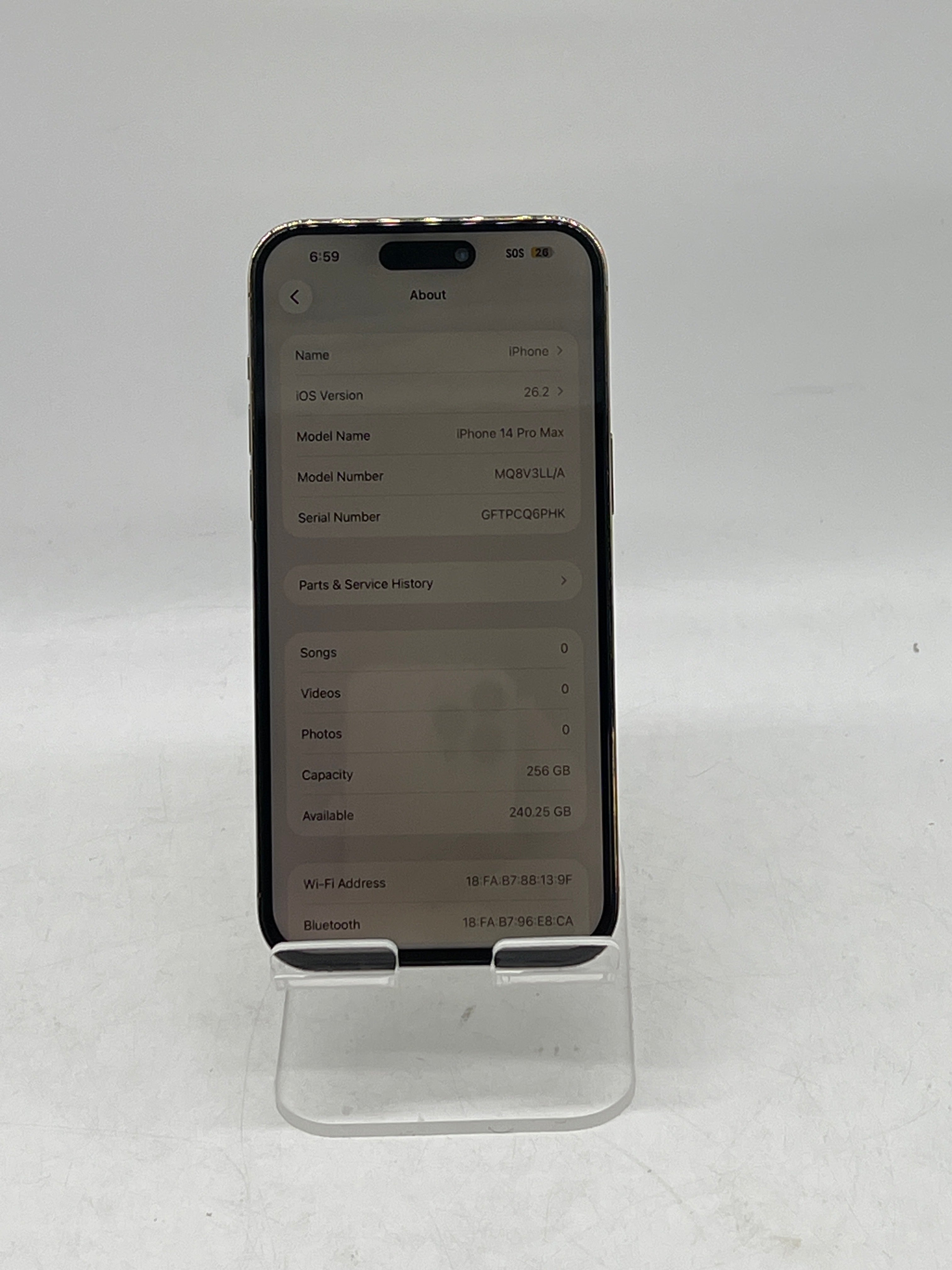 Apple iPhone 14 Pro Max 256 GB Gold AT&T - Used (Aftermarket Display)
