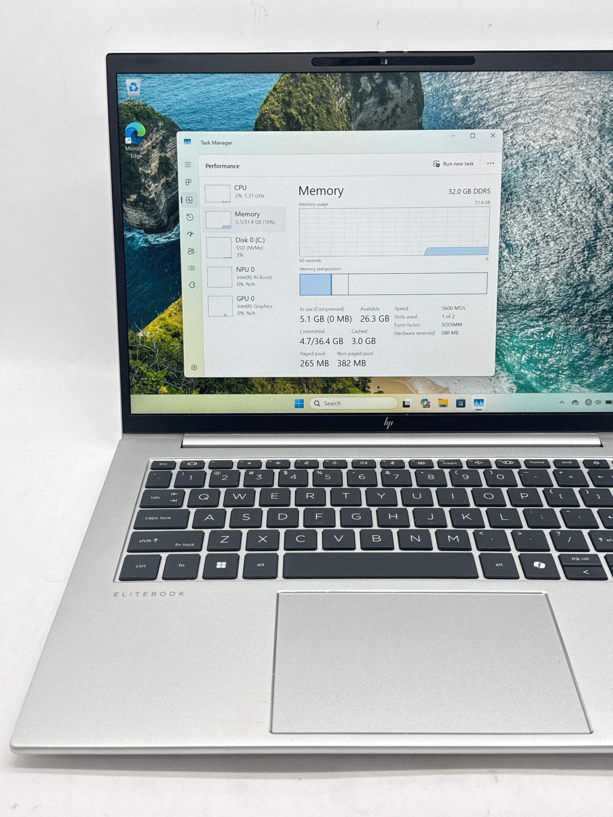 HP EliteBook 840 G11 14" Ultra 5 135U 32GB RAM 1TB SSD Silver - Remotely Managed